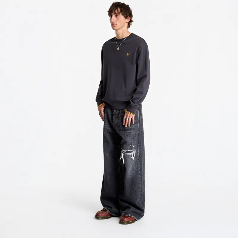 Fred Perry Crew Neck Sweatshirt Anchor Grey / Golden