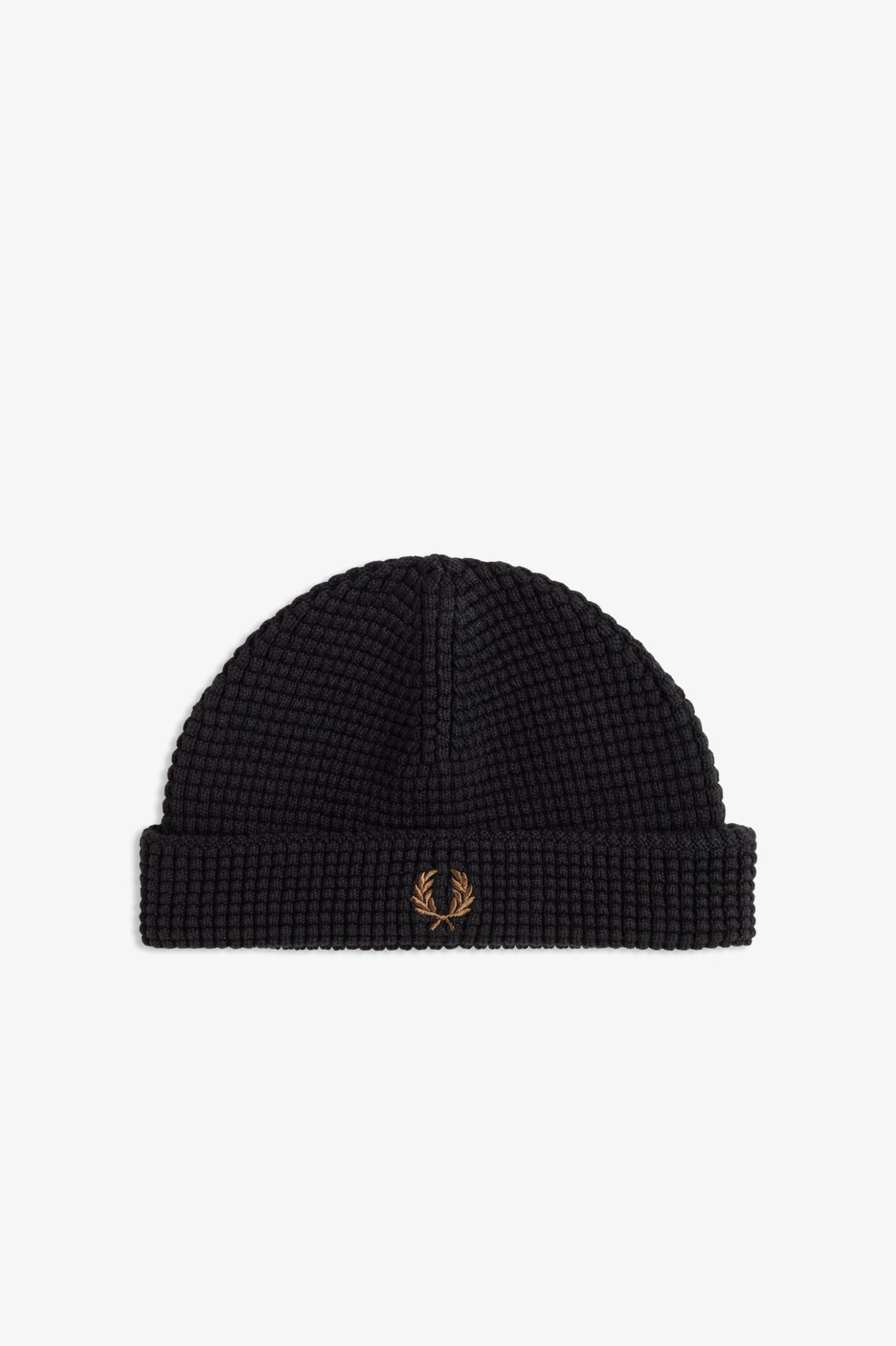 Fred Perry Waffle Beanie Black
