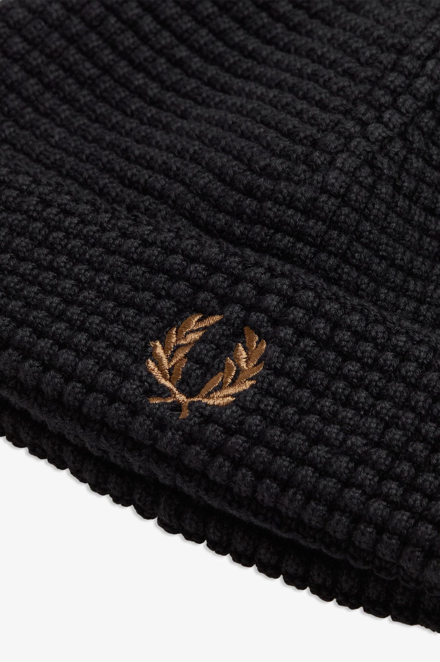 Fred Perry Waffle Beanie Black