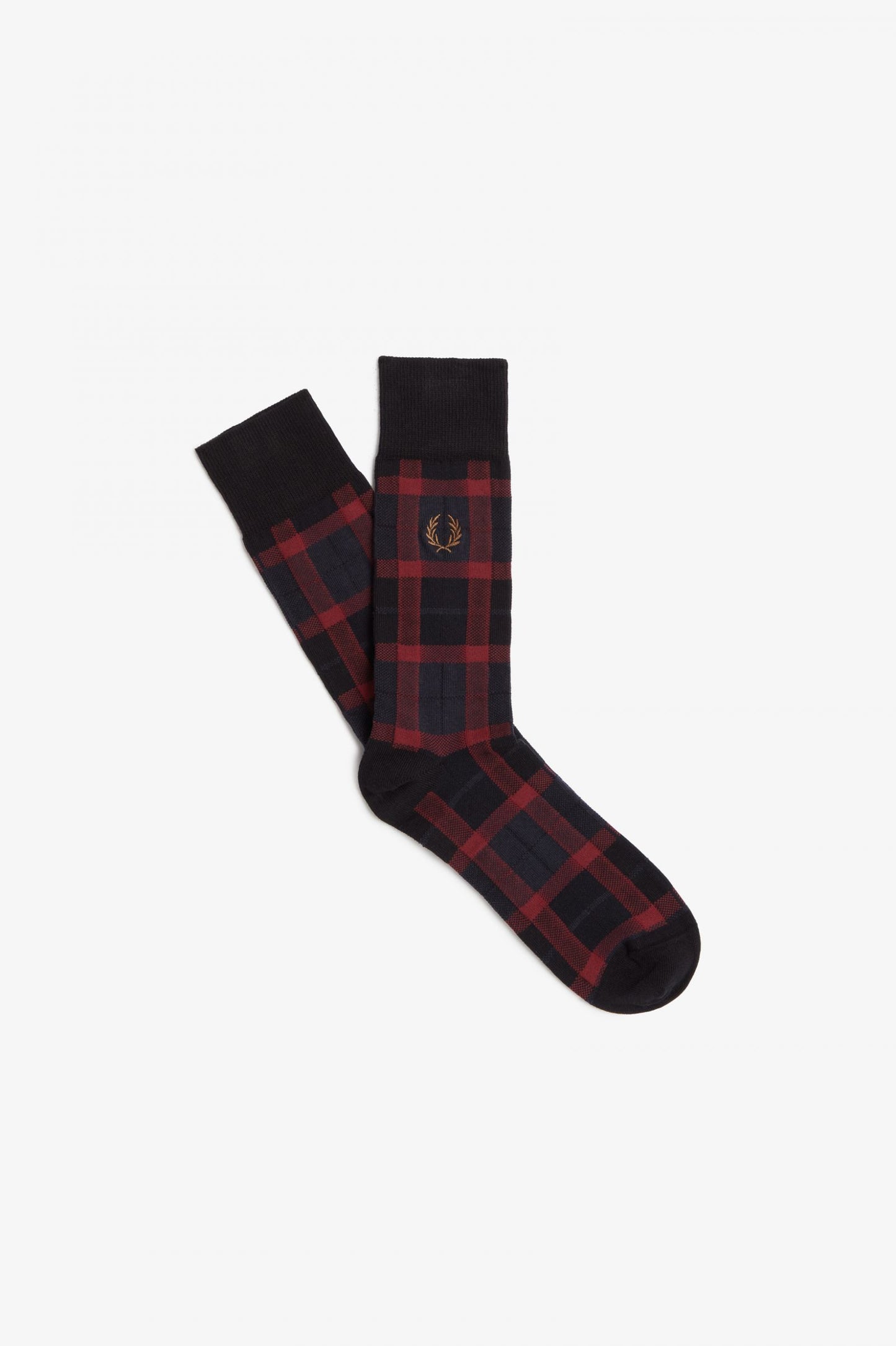 Fred Perry Tartan Socks Oxblood / Shaded Stone
