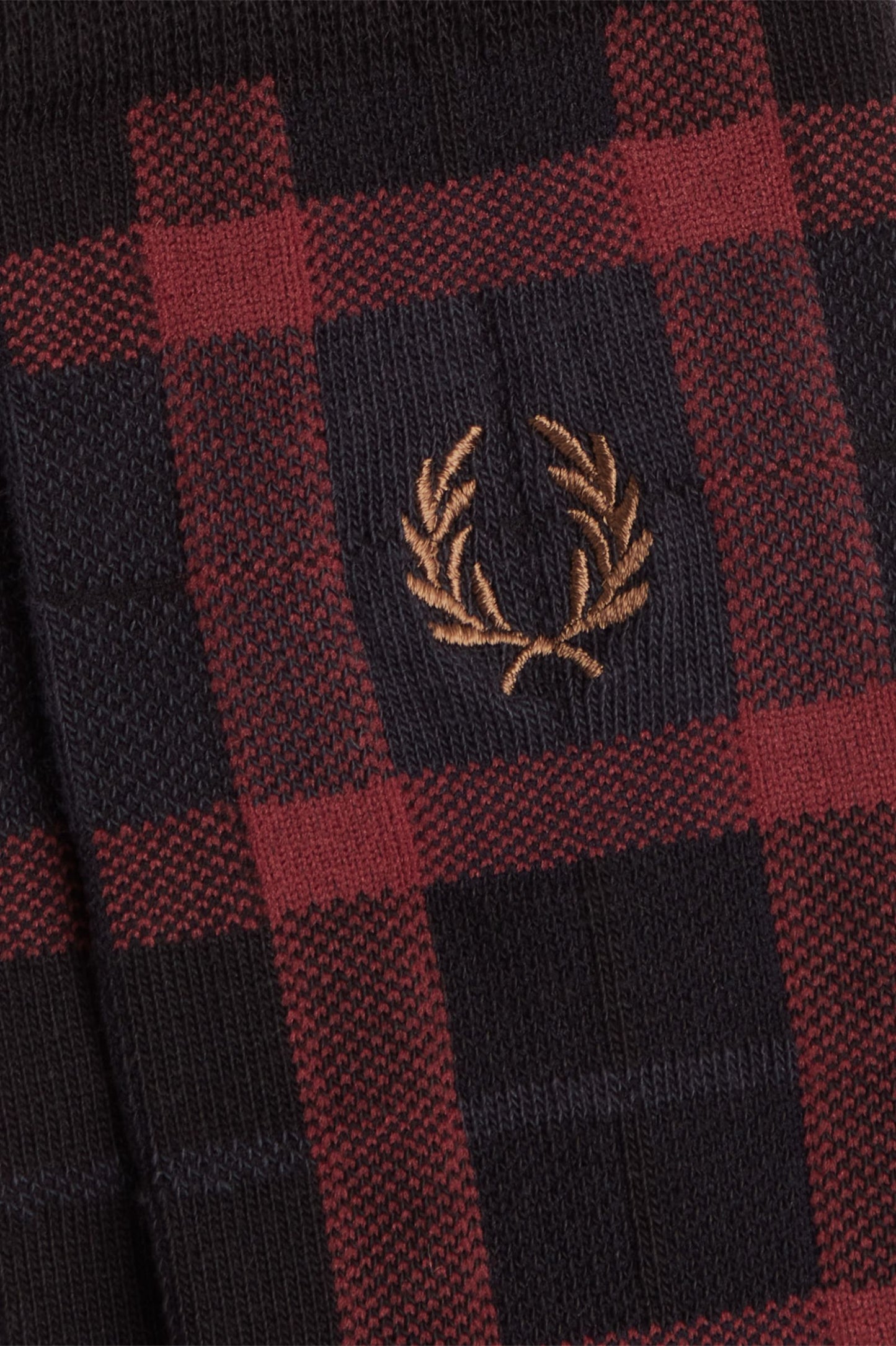 Fred Perry Tartan Socks Oxblood / Shaded Stone