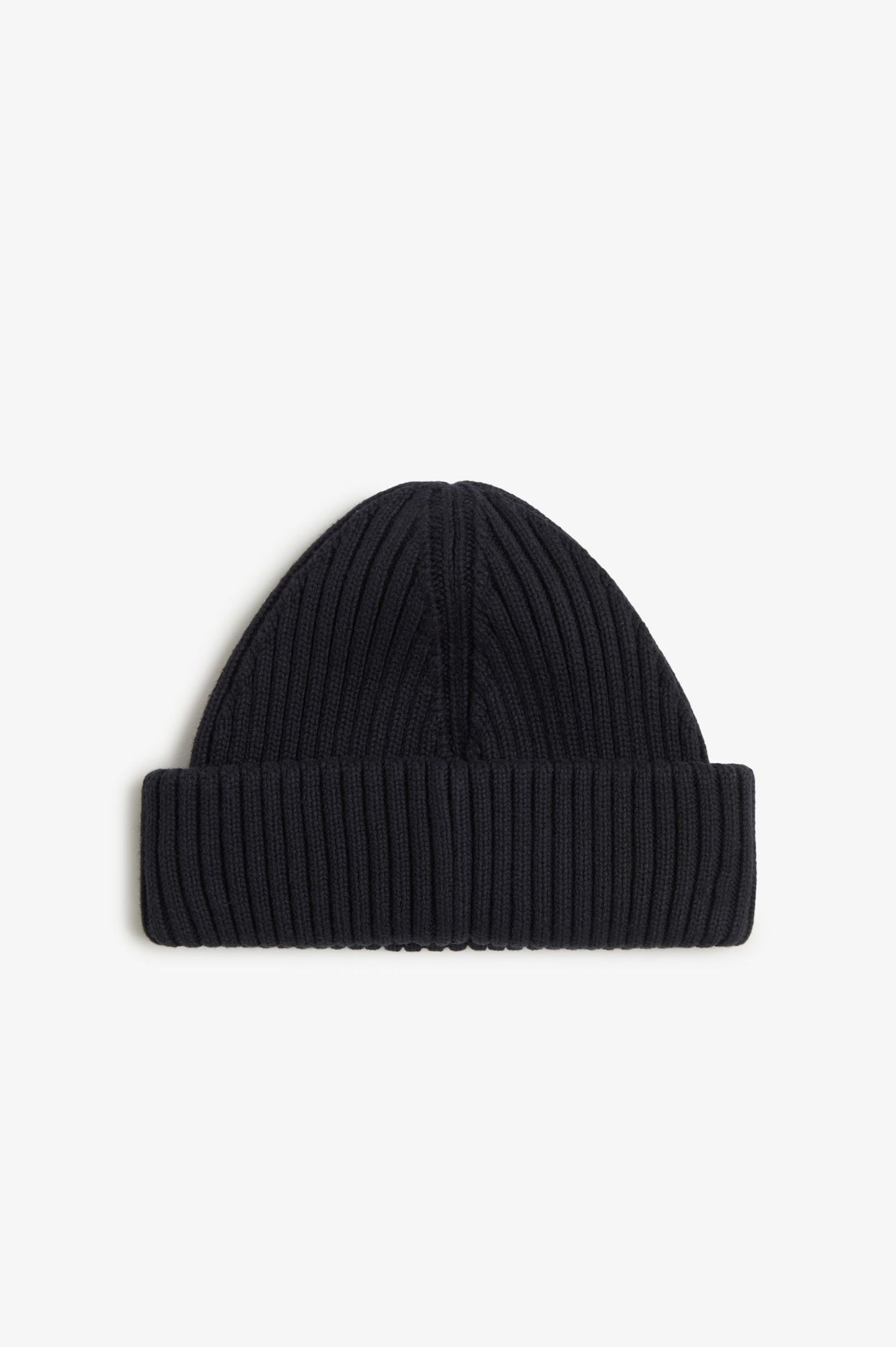 Fred Perry Cotton Rib Beanie Black