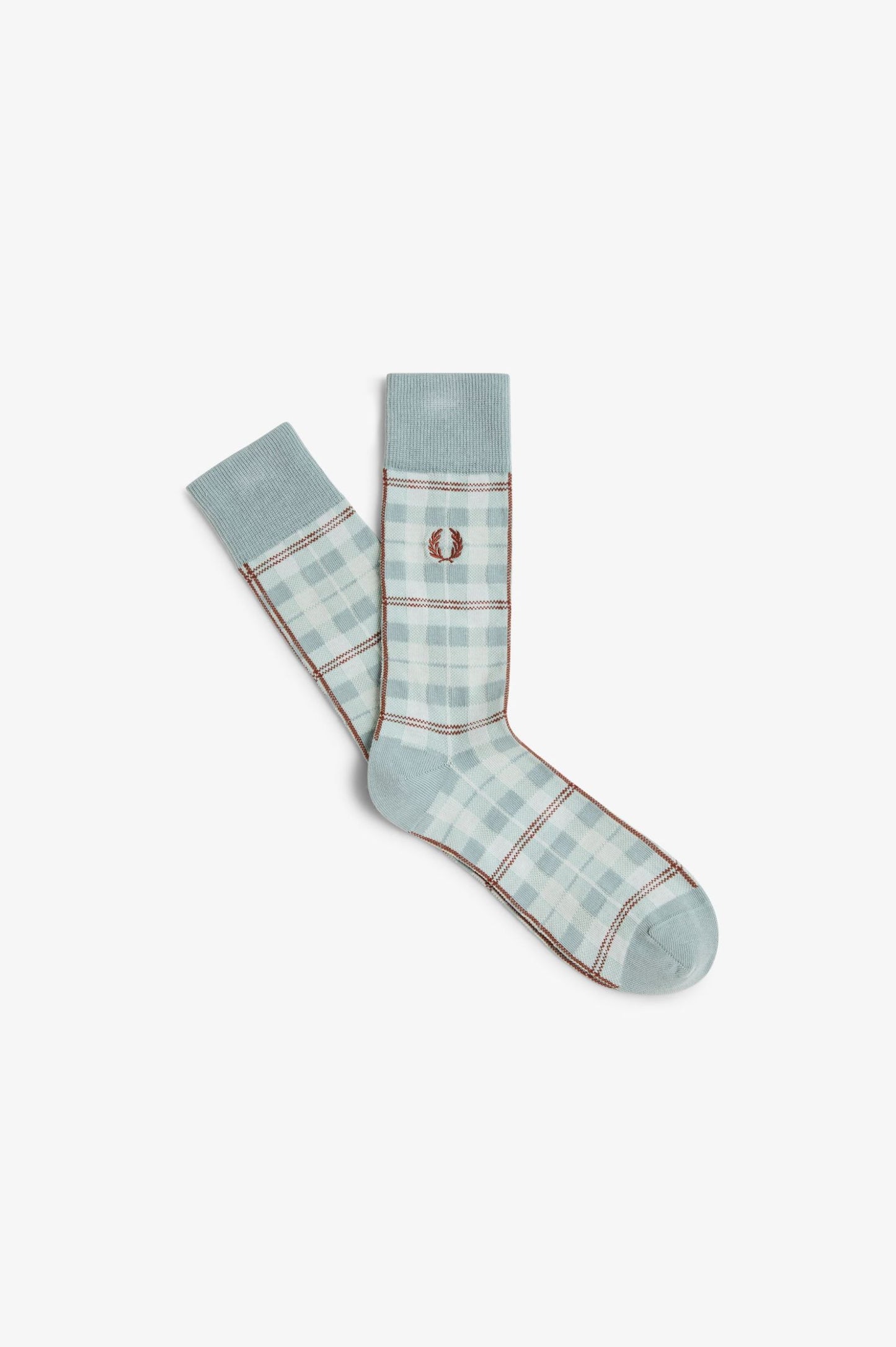 Fred Perry Check Sock Silver Blue