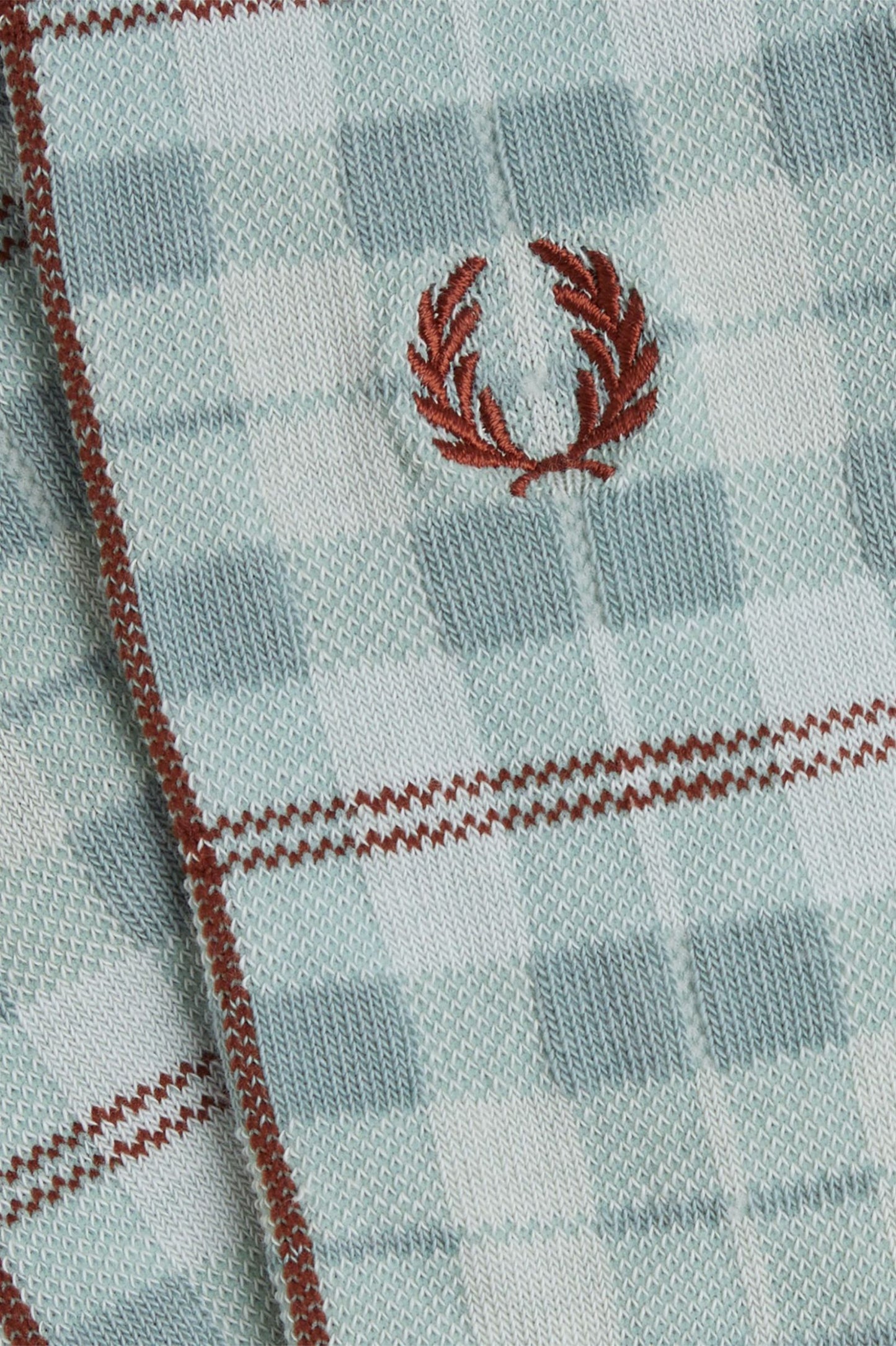 Fred Perry Check Sock Silver Blue
