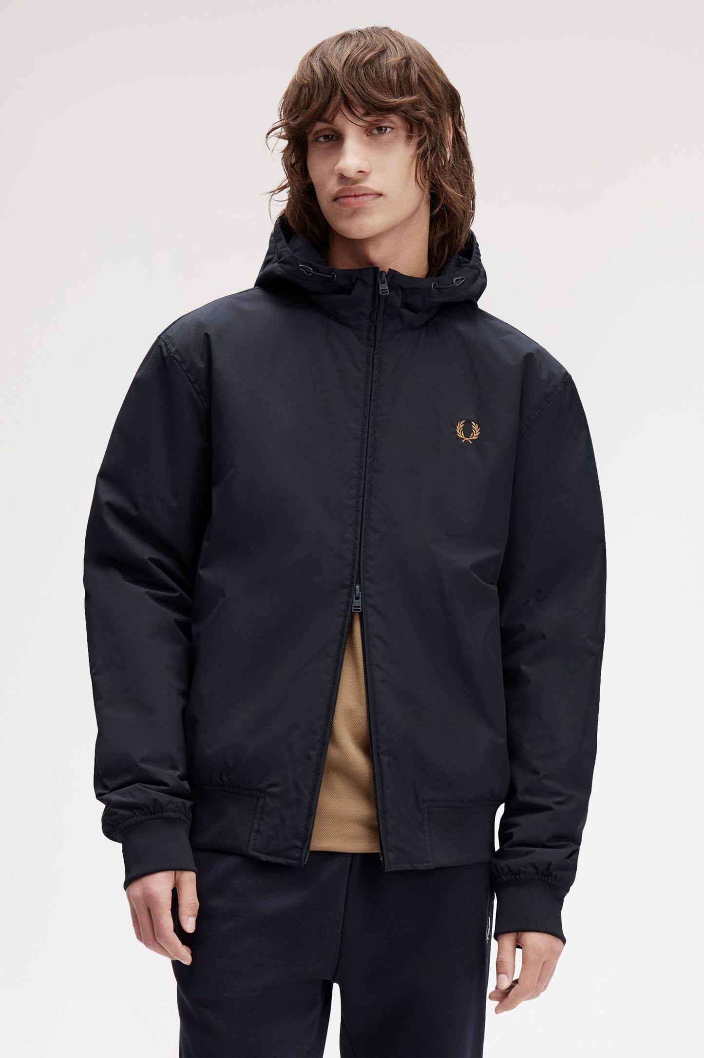 Fred Perry Hooded Brentham Jacket Navy