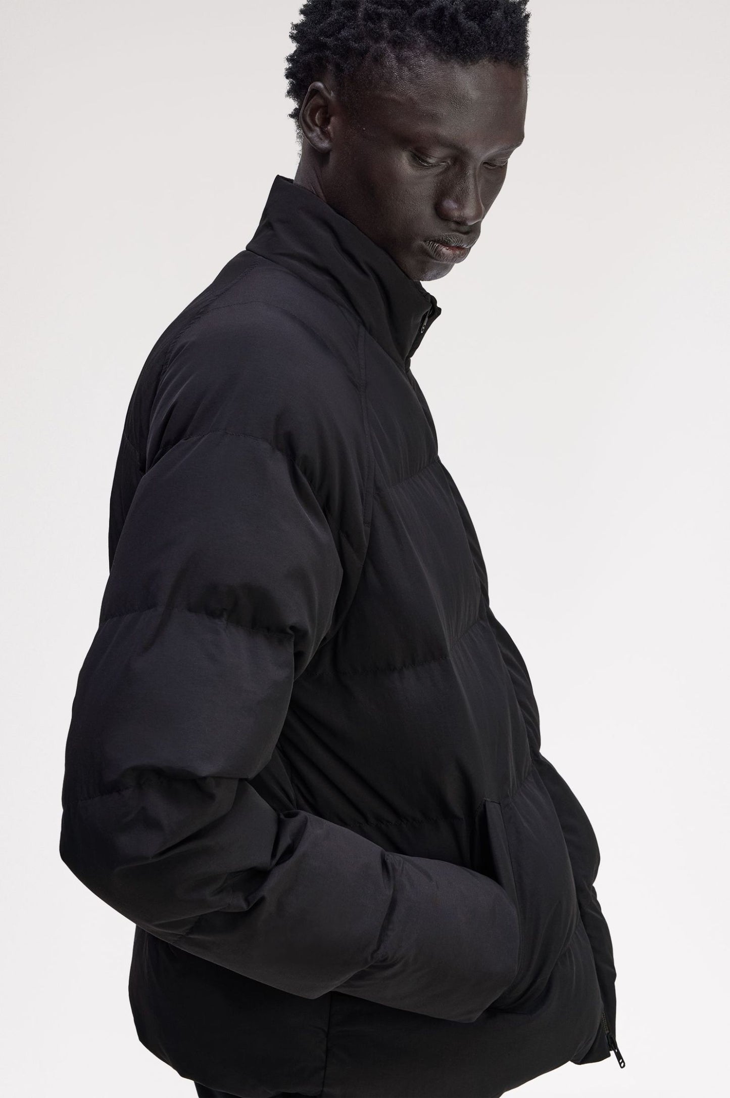 Fred Perry Raglan Sleeve Padded Jacket Black