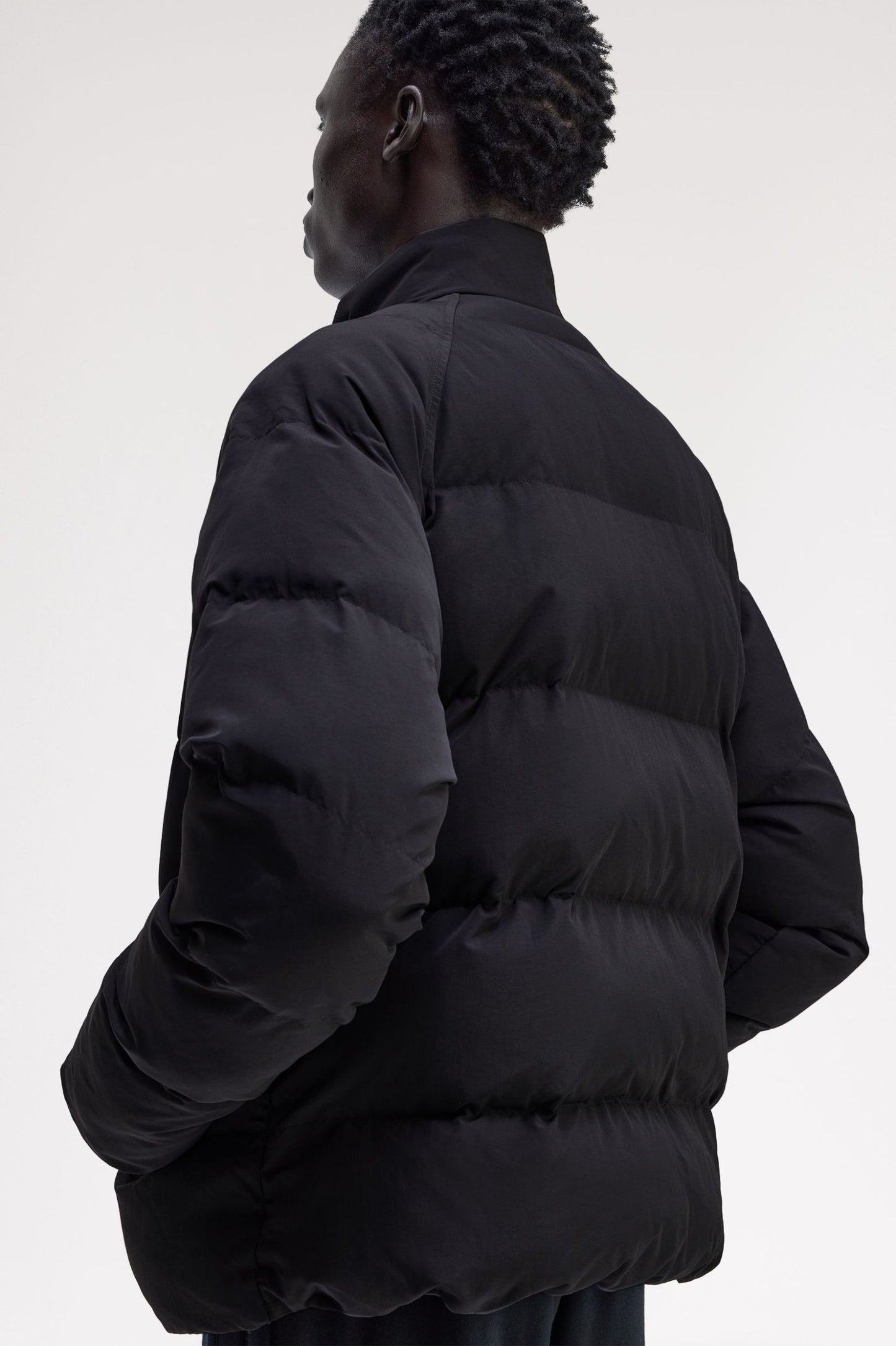 Fred Perry Raglan Sleeve Padded Jacket Black