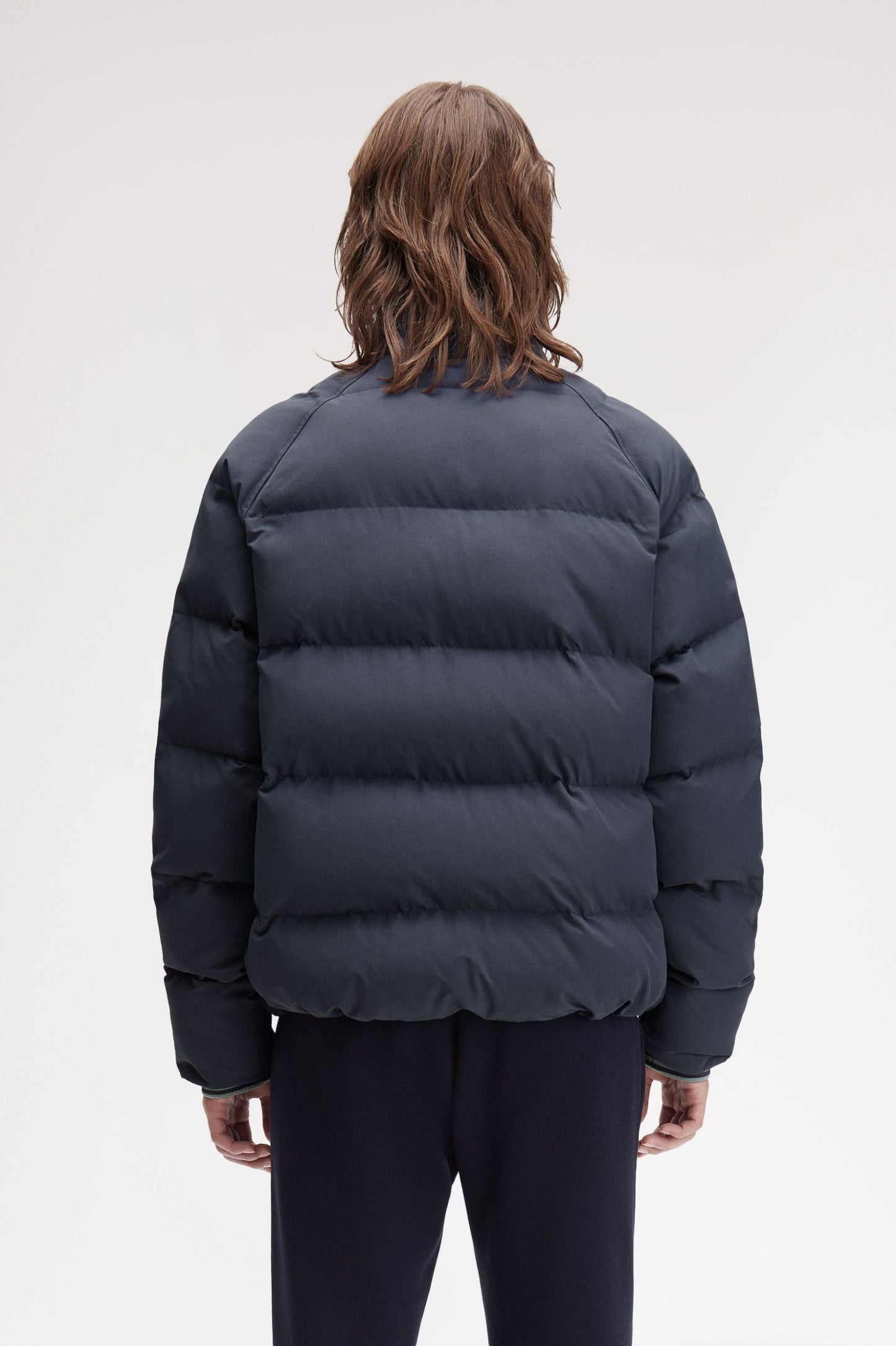 Fred Perry Raglan Sleeve Padded Jacket Dark Airforce