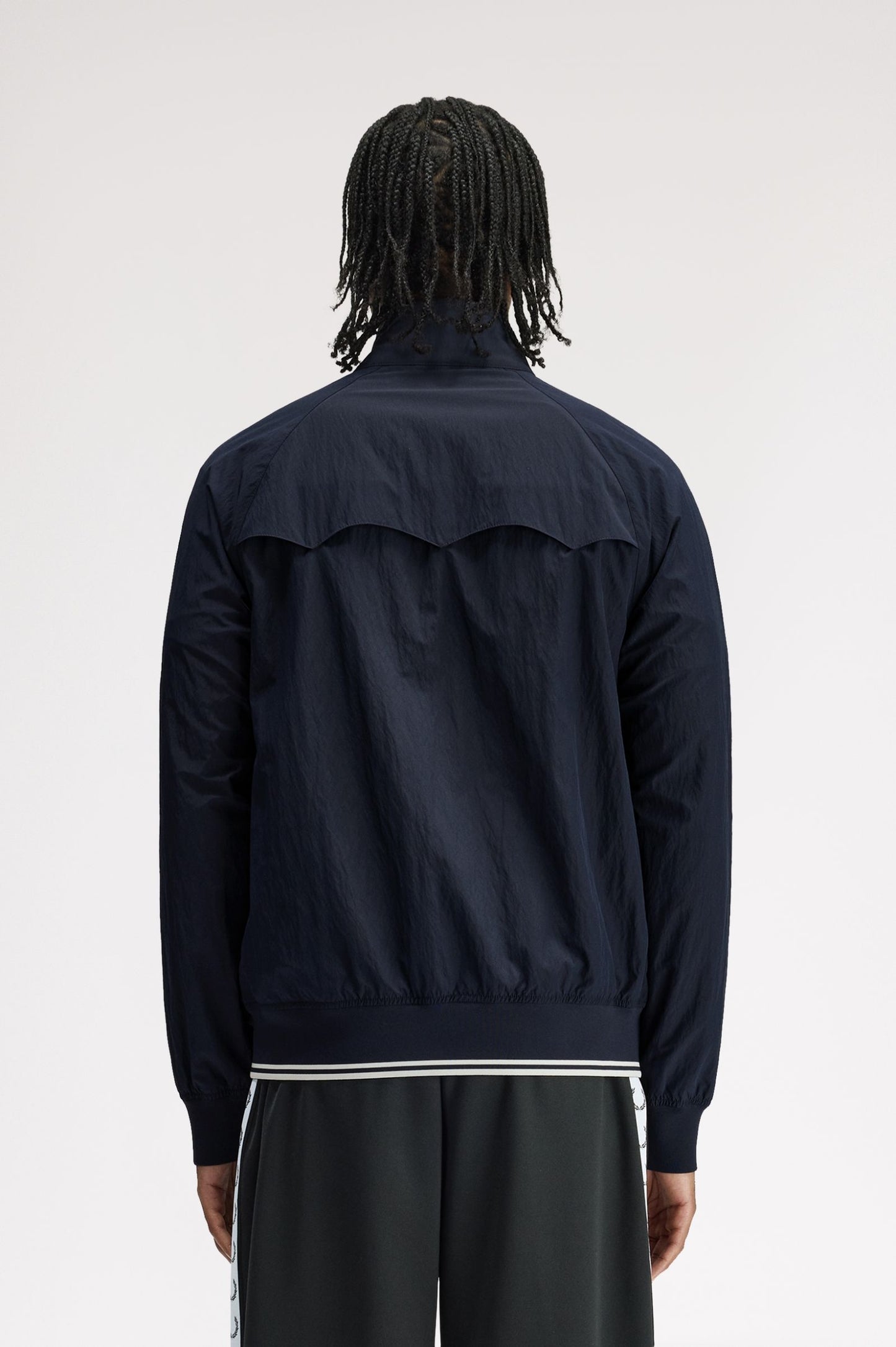Fred Perry Crinkle Harrington Jacket Navy