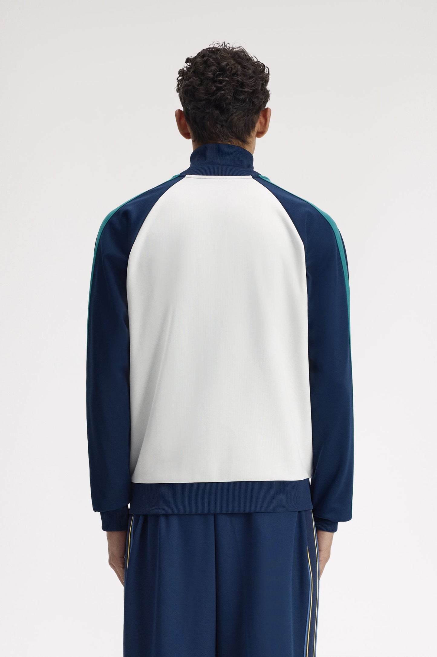Fred Perry Contrast Sleeve Track Jacket Snow White