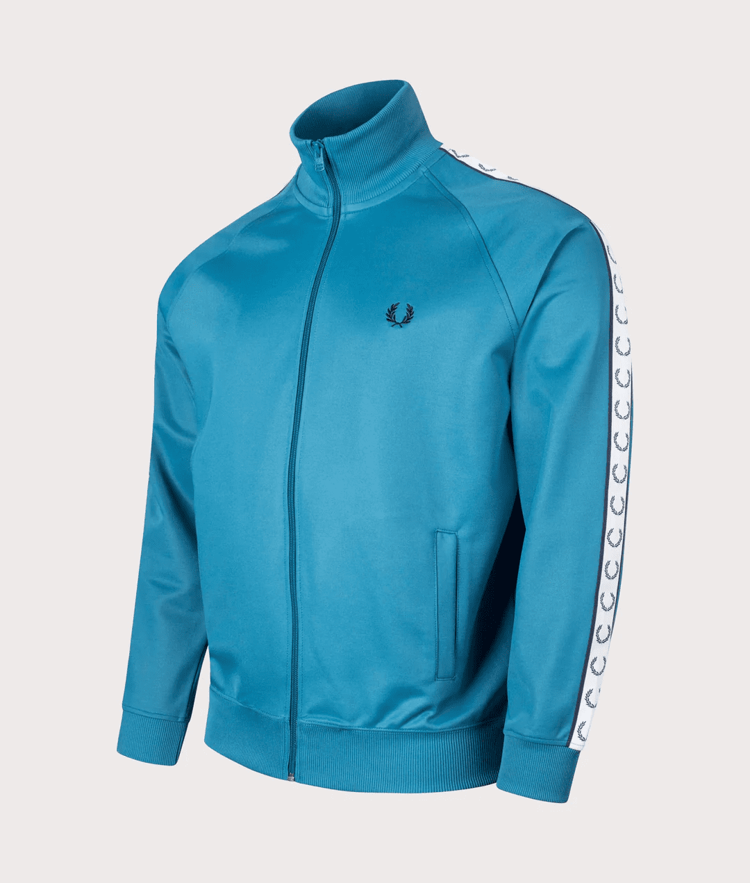 Fred Perry Taped Track Jacket Runaway Bay / Ocean Blue – Kingpin Fred Perry Taped Track Jacket Runaway Bay / Ocean Blue – Kingpin