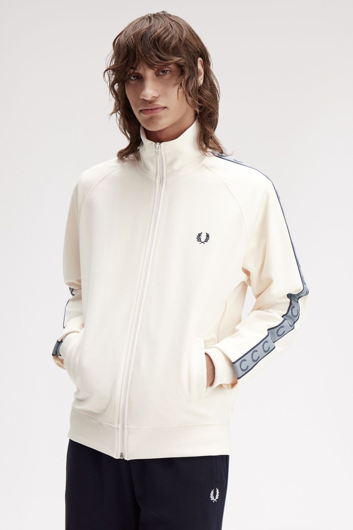 Fred Perry Contrast Tape Track Ecru / Navy