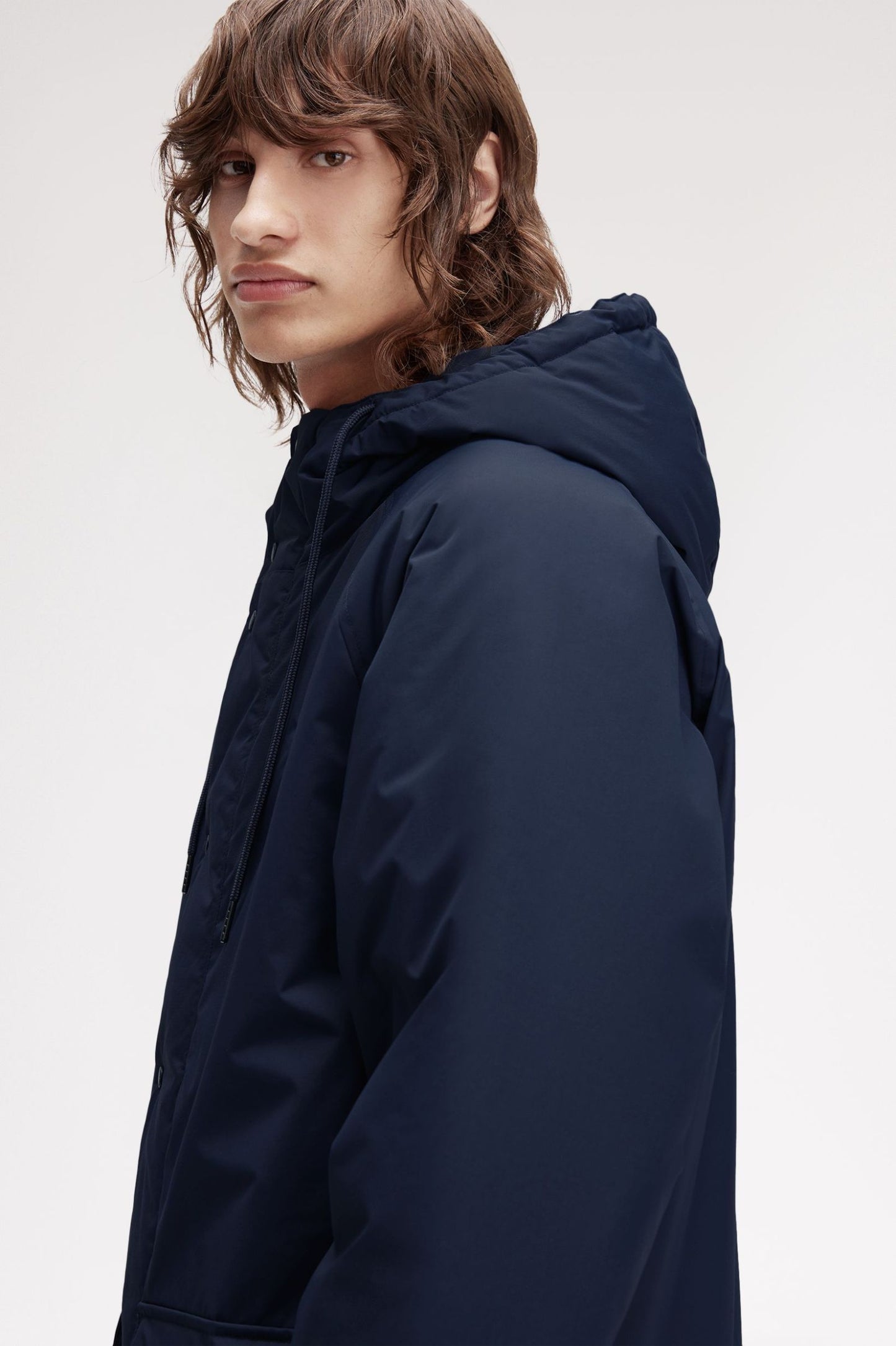 Fred Perry Padded Zip Through Jacket Dark Airforce