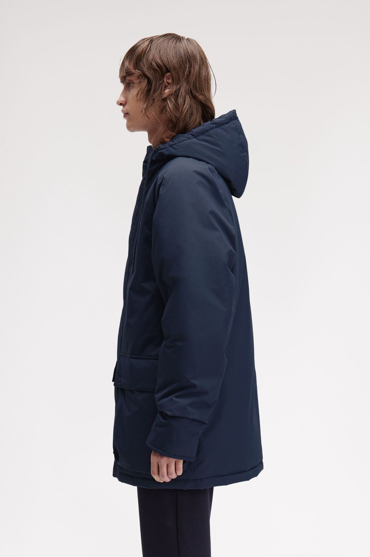 Fred Perry Padded Zip Through Jacket Dark Airforce