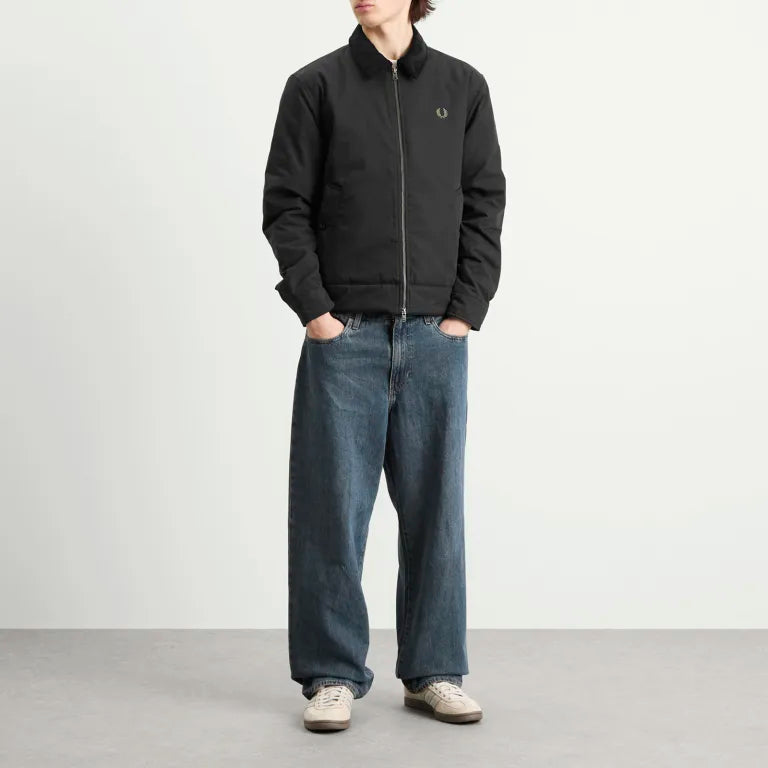 Fred Perry Cotton Caban Jacket Black