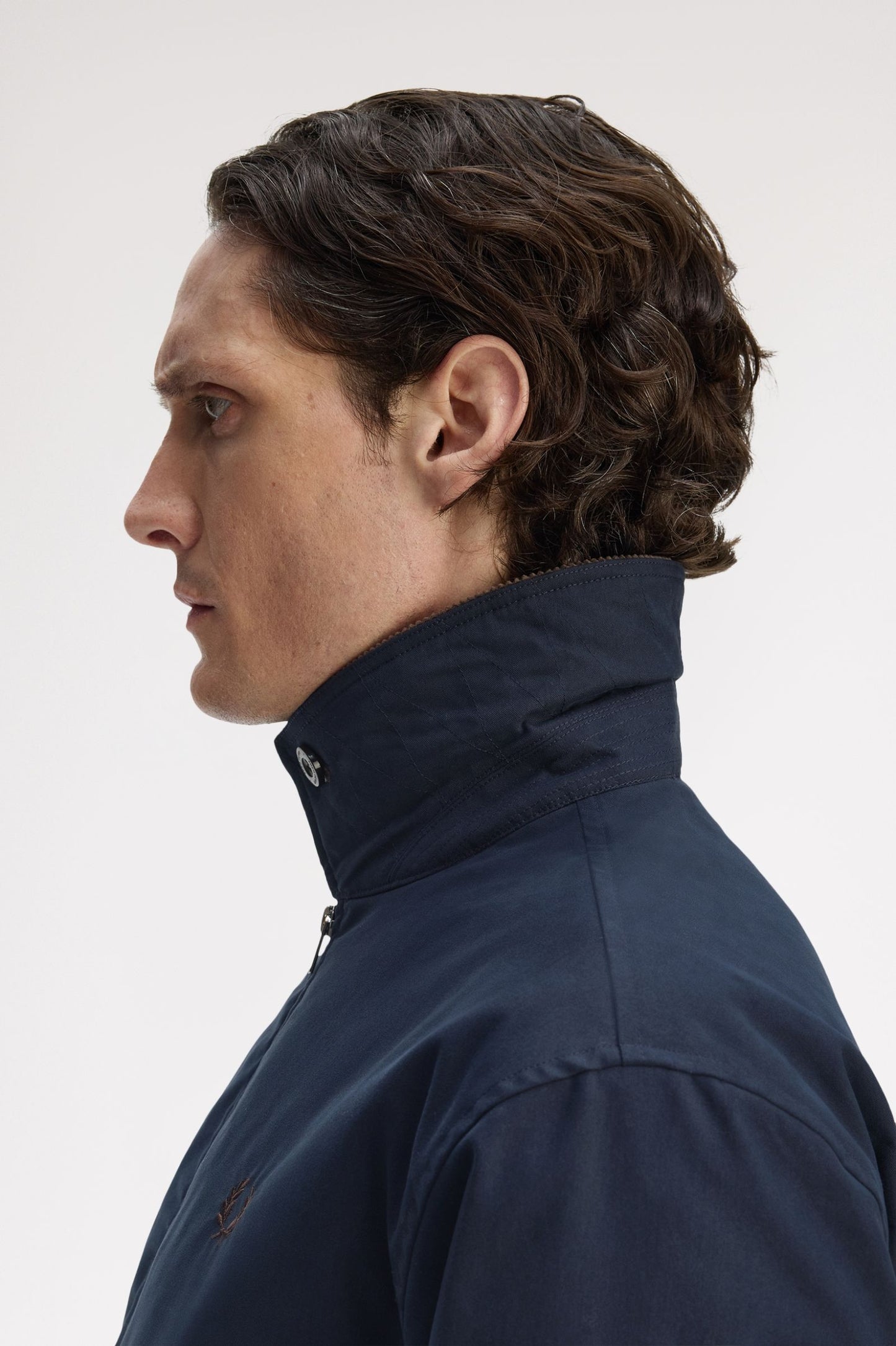 Fred Perry Cotton Caban Jacket Navy