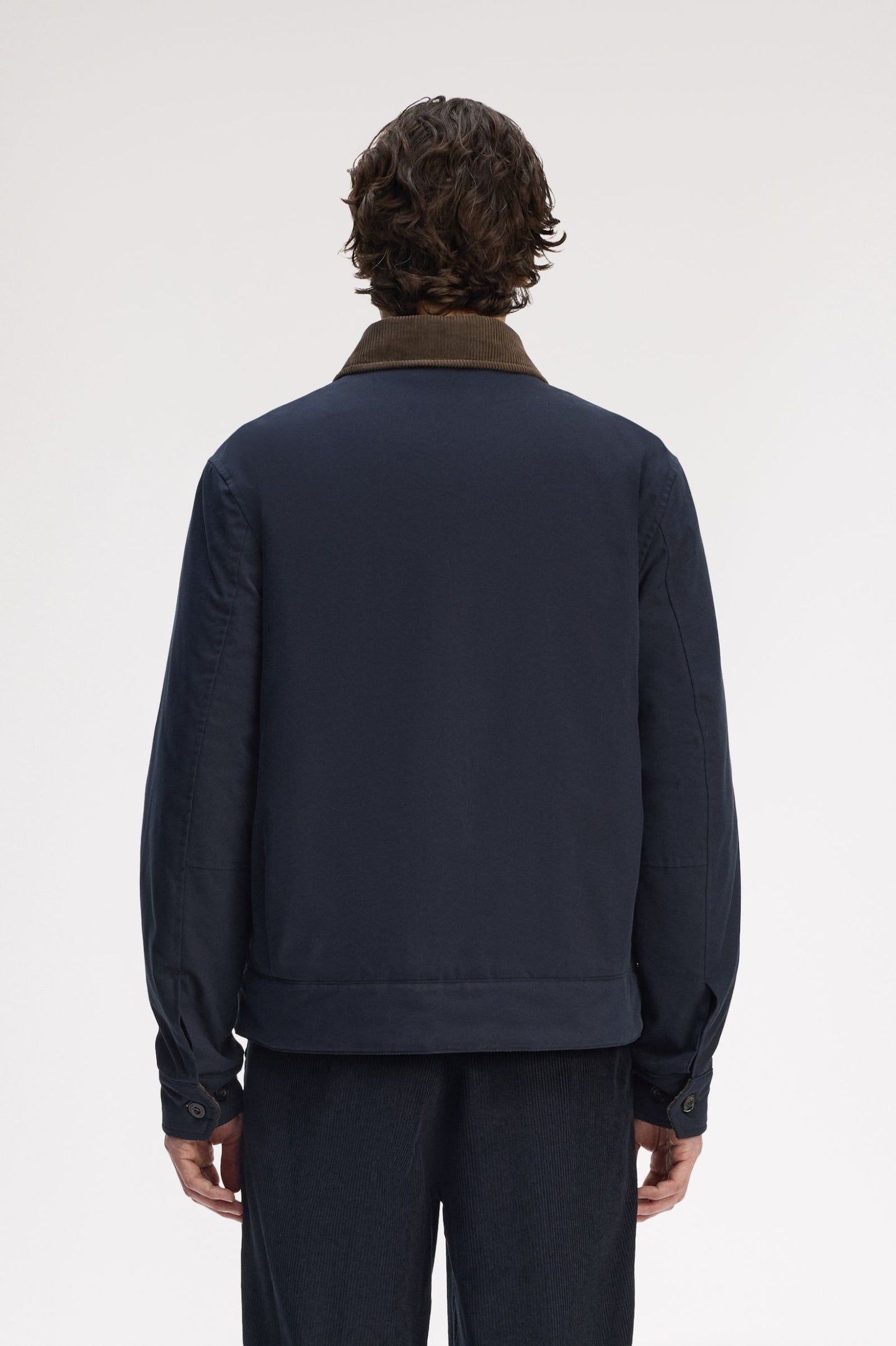 Fred Perry Cotton Caban Jacket Navy
