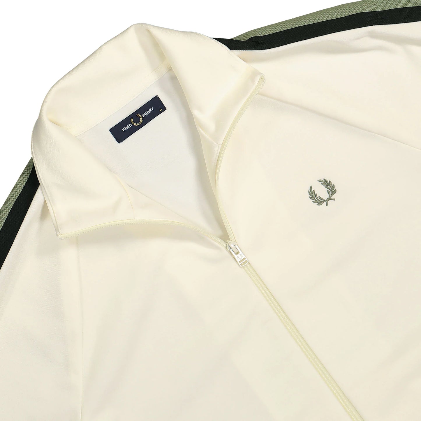 Fred Perry Two Colour Tape Track Jacket Tennis Light Ecru