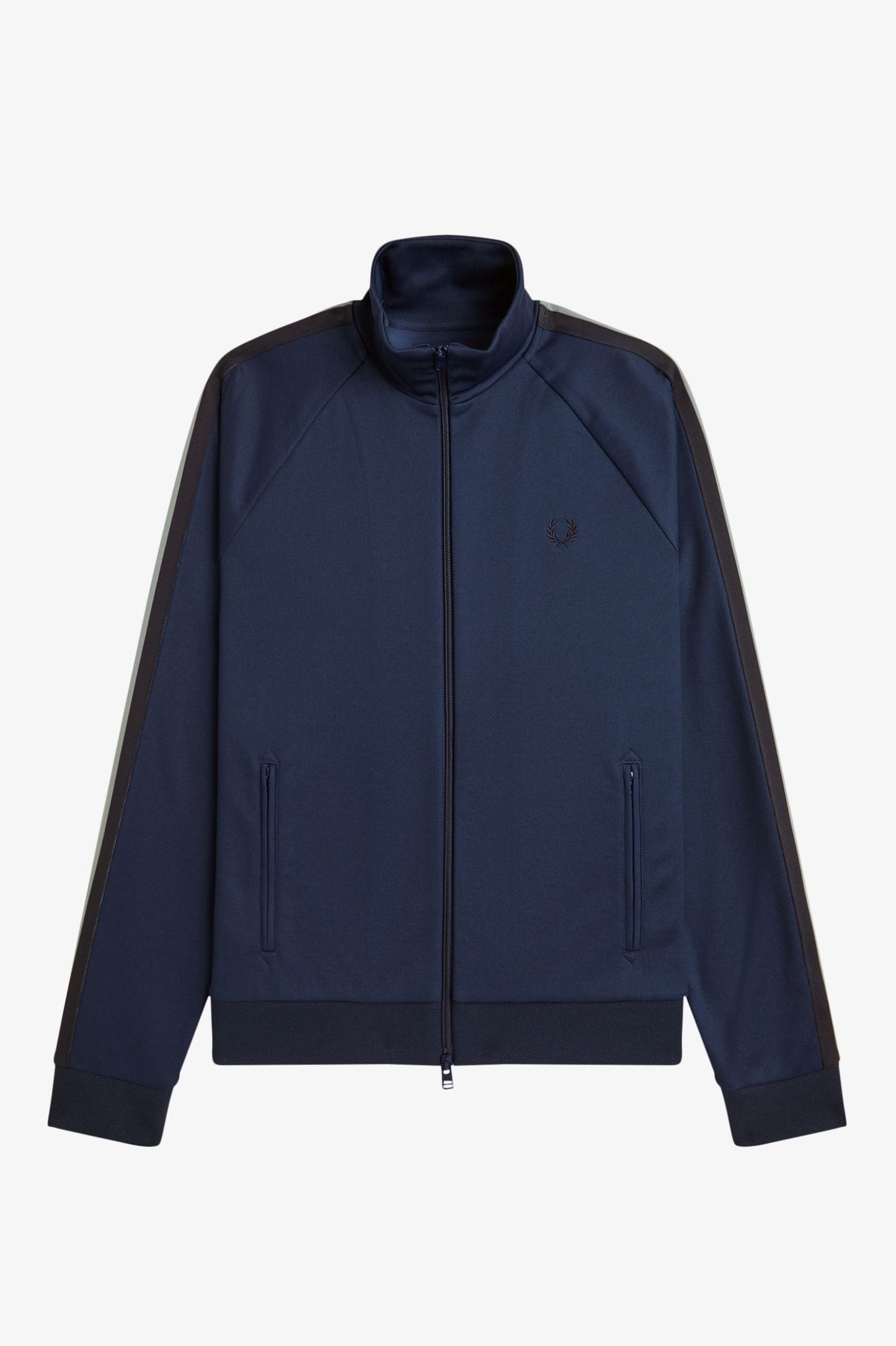 Fred Perry Two Colour Tape Track Jacket Tennis Blue