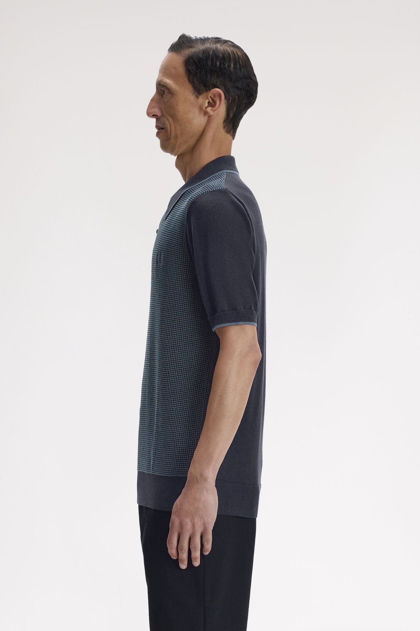 Fred Perry Tonic Waffle Knitted Shirt Navy