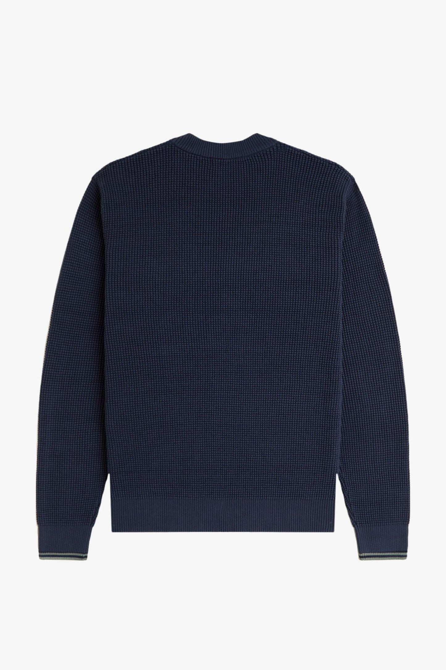 Fred Perry Waffle Stitch Half Zip Jumper Dark Airforce