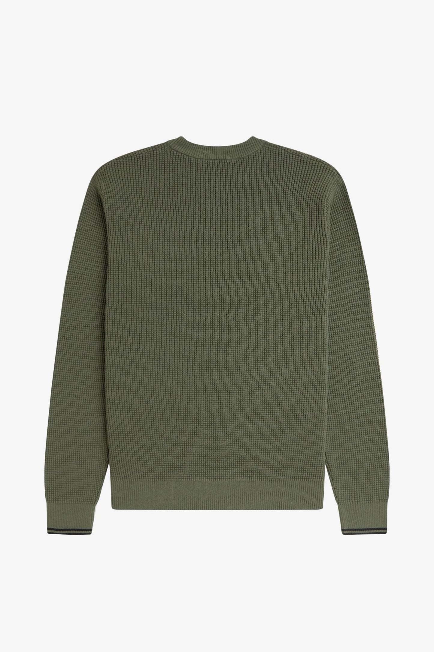 Fred Perry Waffle Stitch Jumper Laurel Wreath Green