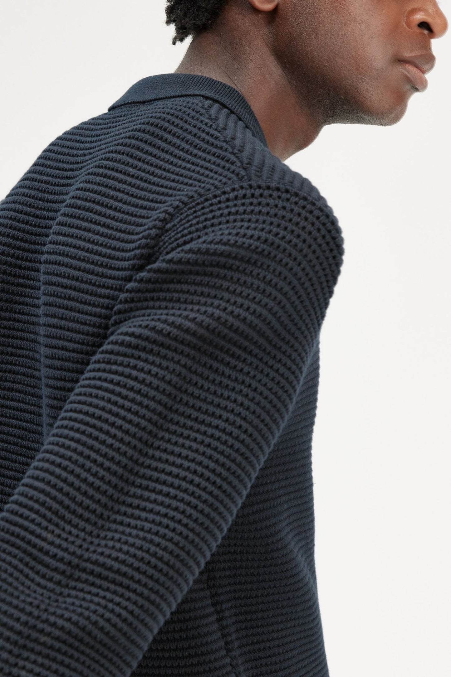 Fred Perry Pointelle Cardigan Navy