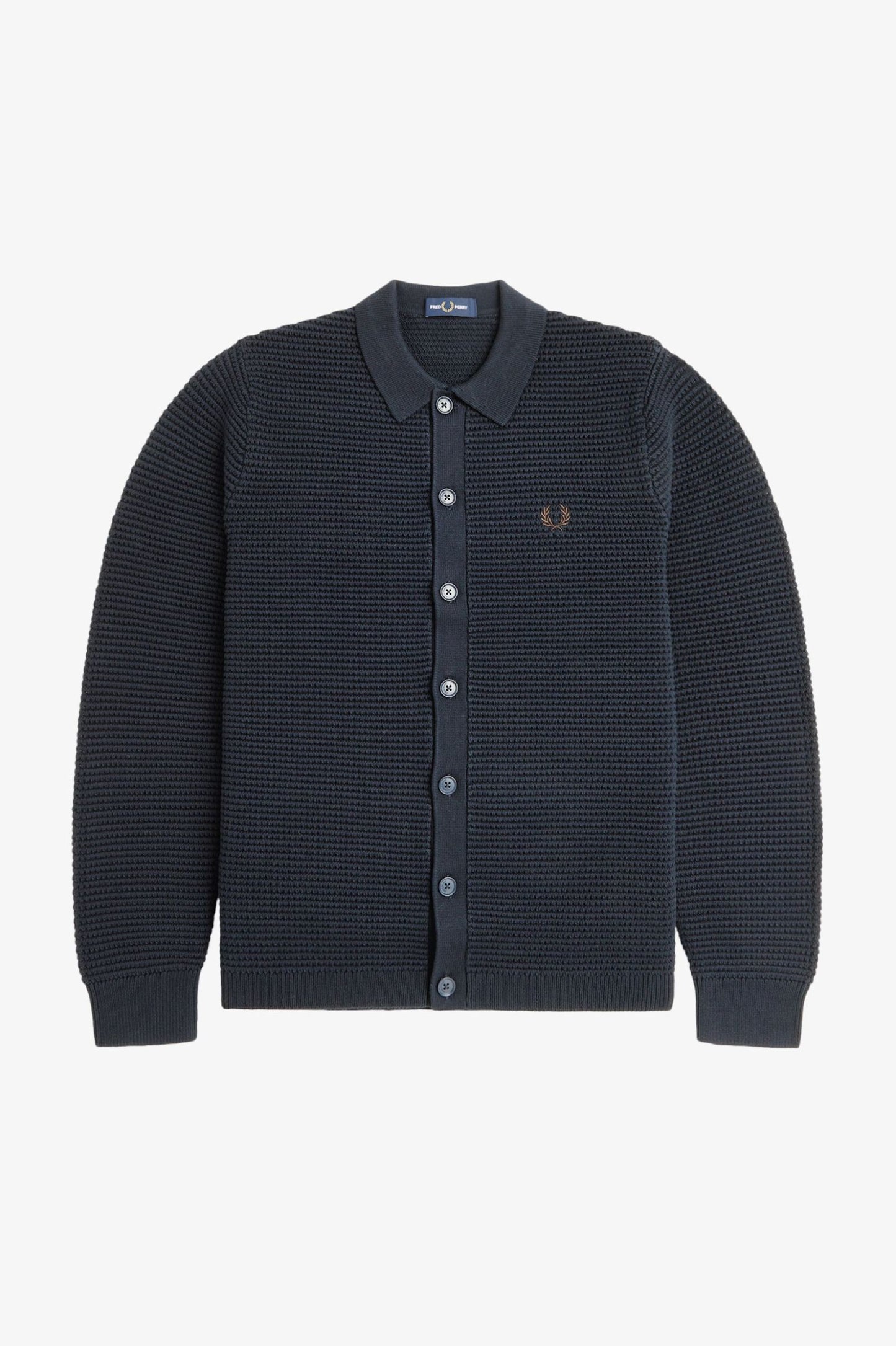 Fred Perry Pointelle Cardigan Navy