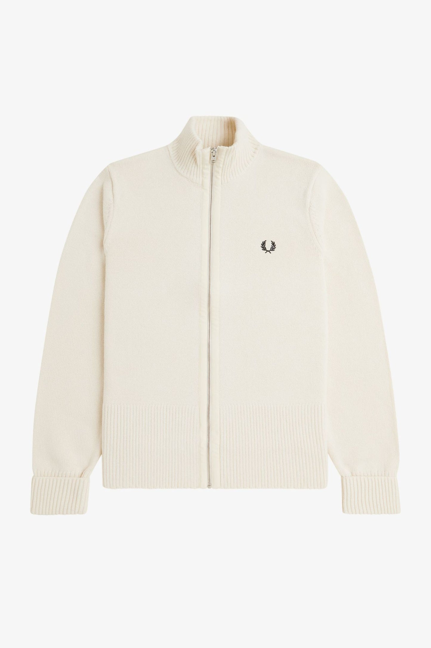 Fred Perry Chunky Rib Cardigan Ecru