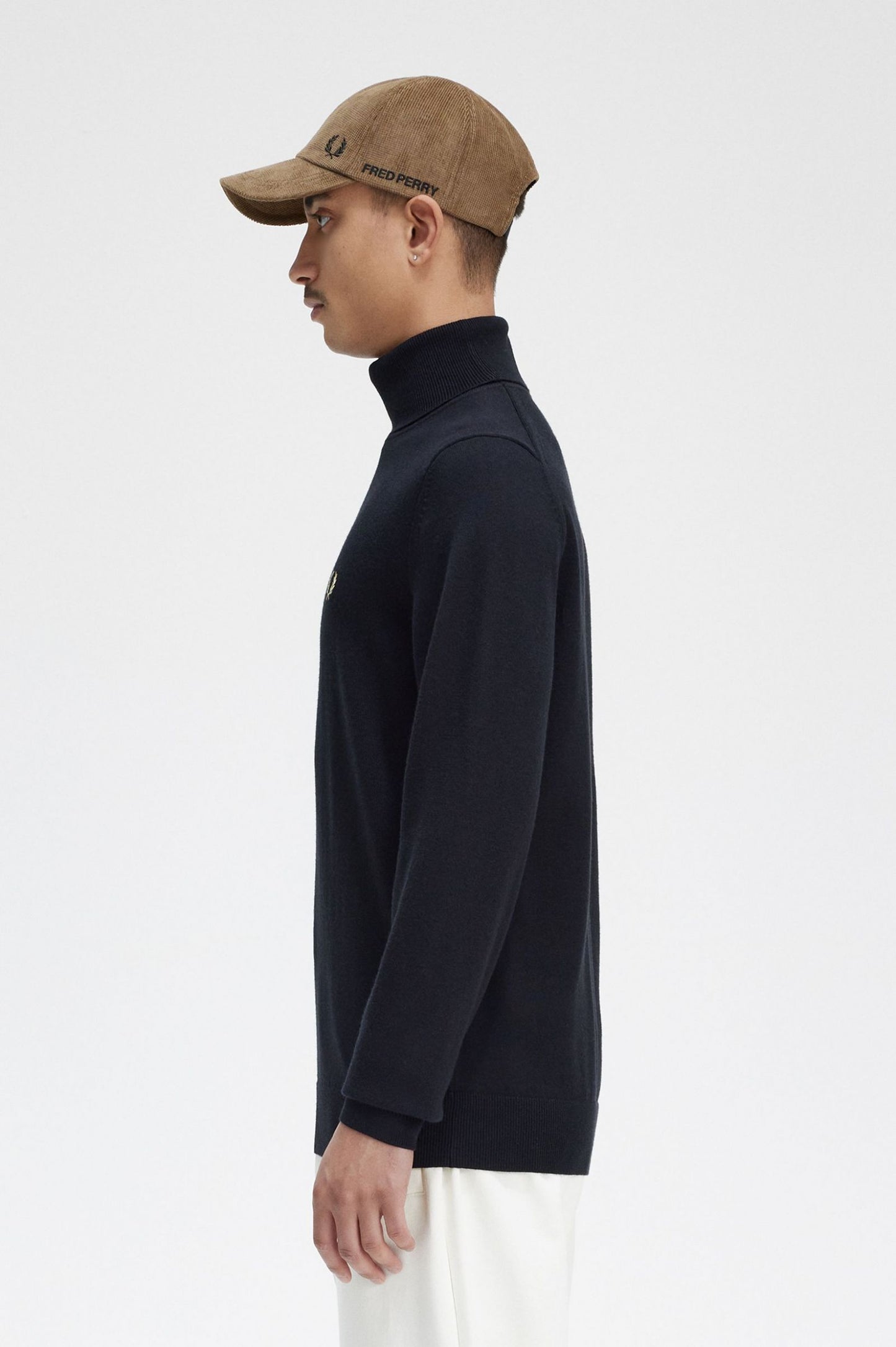 Fred Perry Roll Neck Jumper Black