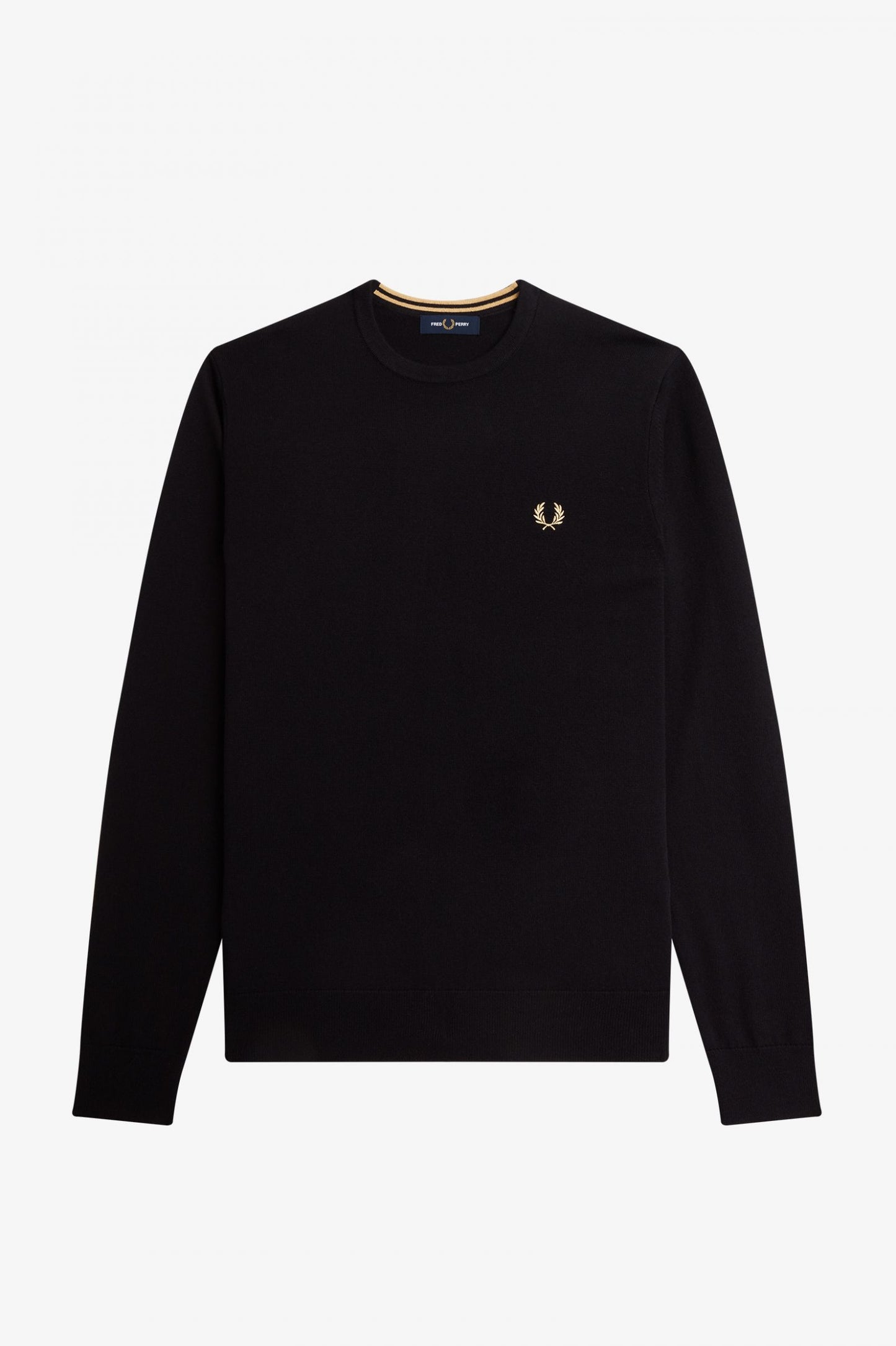 Fred Perry Classic Crew Neck Jumper Black