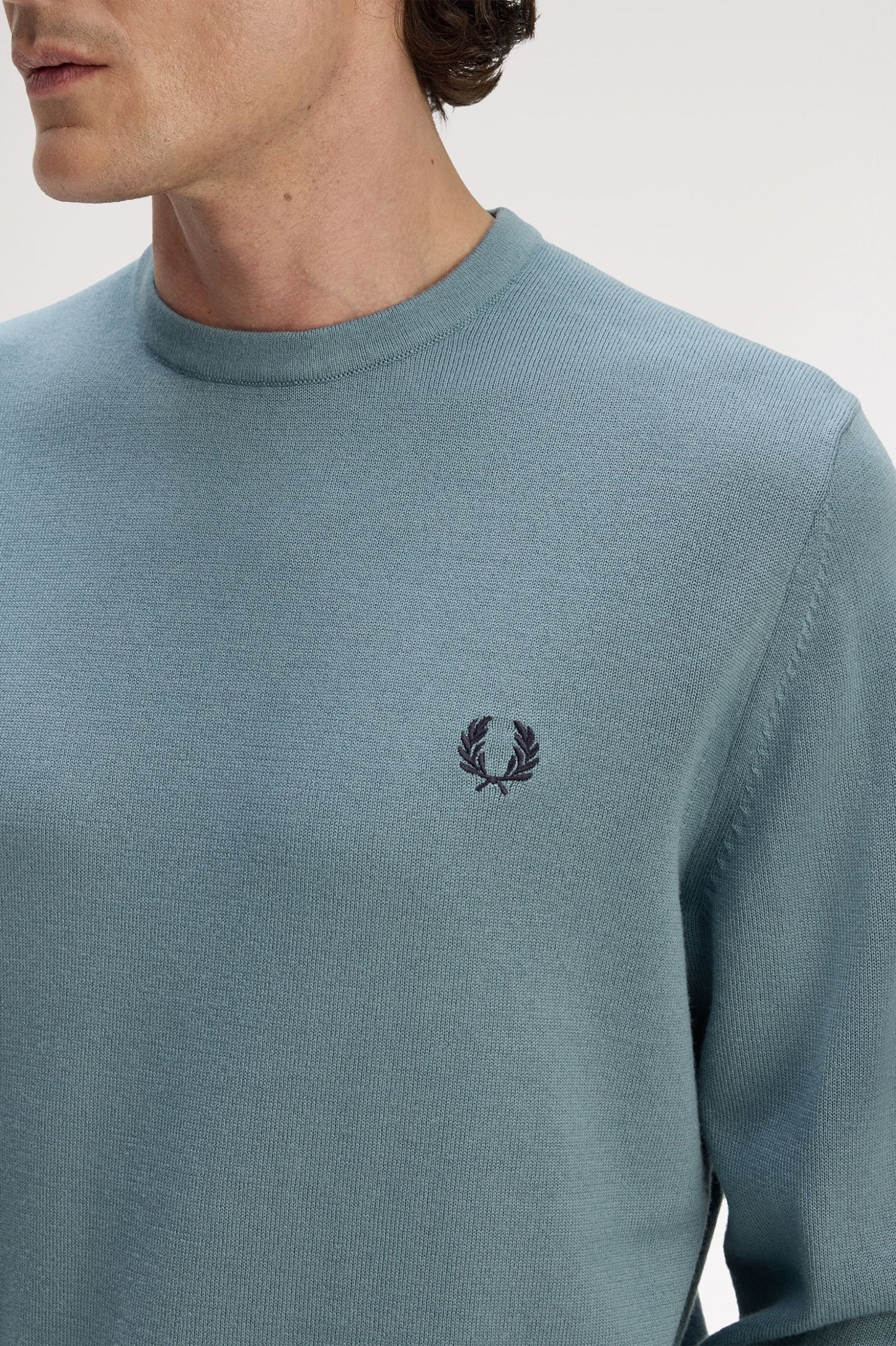 Fred Perry Classic Crew Neck Jumper Stockport Blue