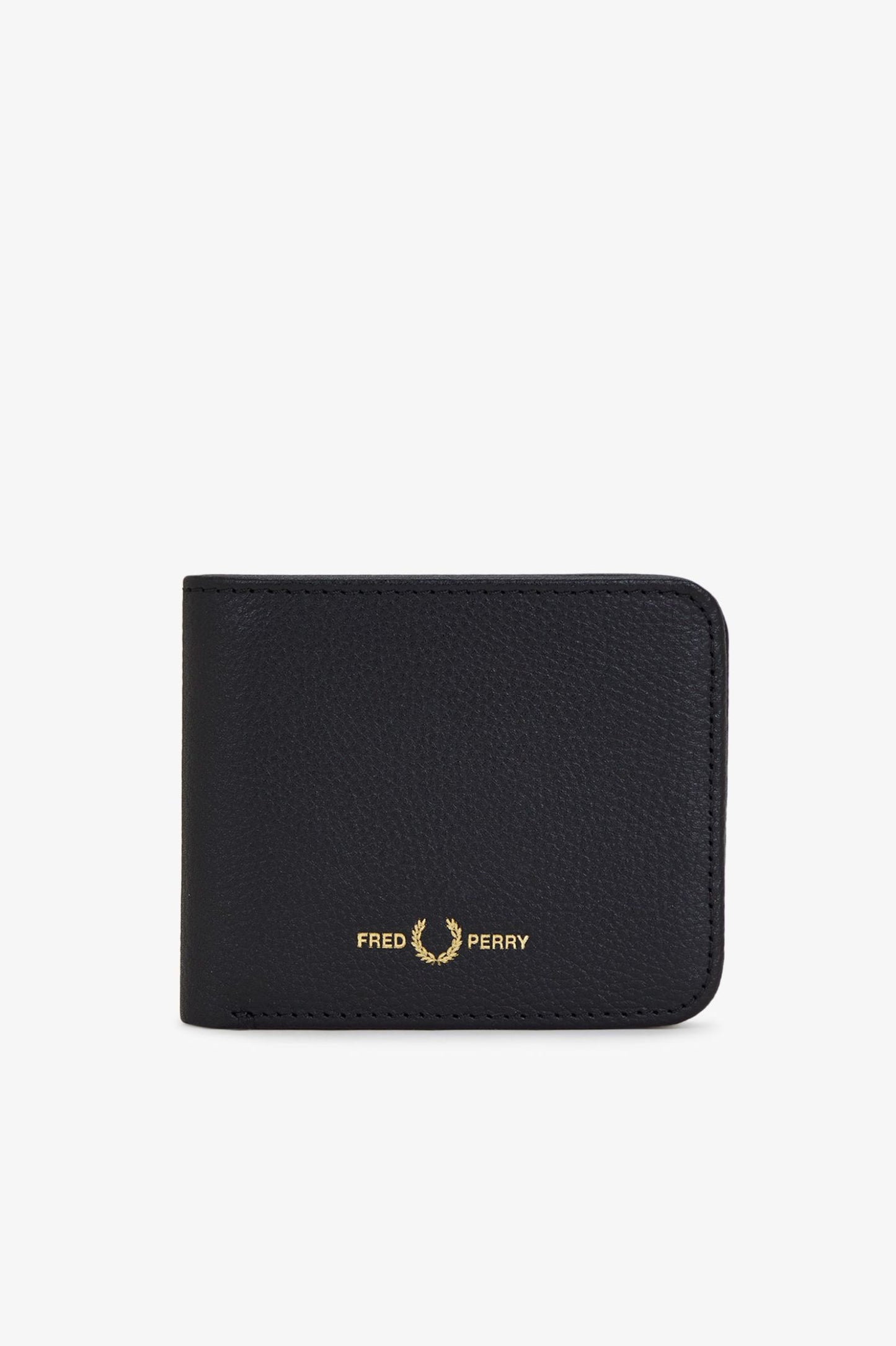 Fred Perry Tumbled Leather Wallet Black