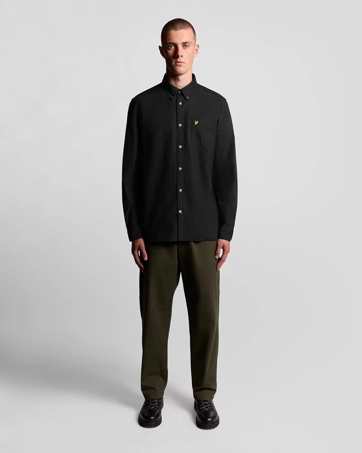 Lyle & Scott Katoenen Oxford Overhemd Black