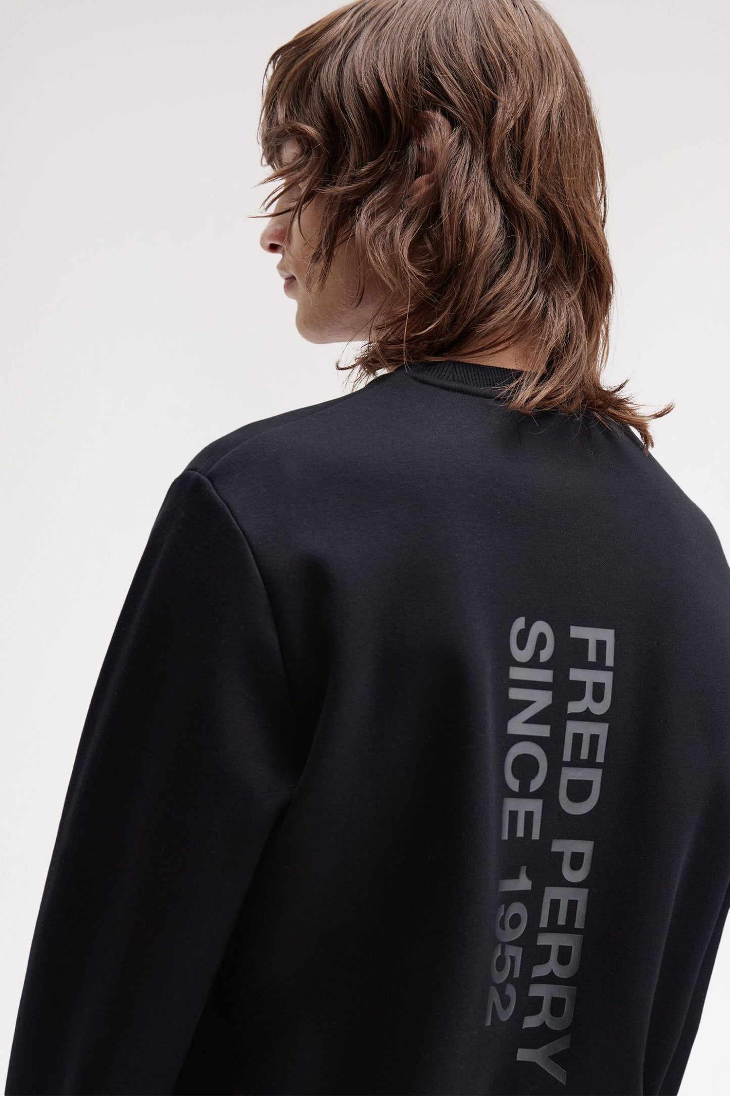 Fred Perry Bold Branding Crewneck Sweatshirt Black