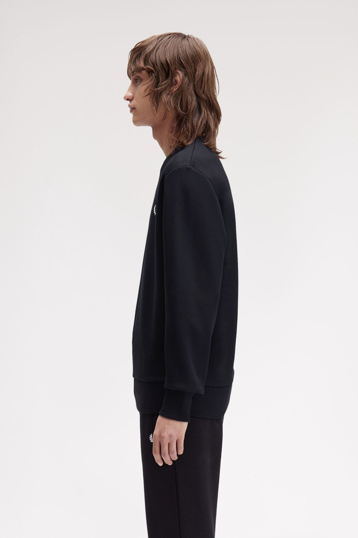 Fred Perry Bold Branding Crewneck Sweatshirt Black