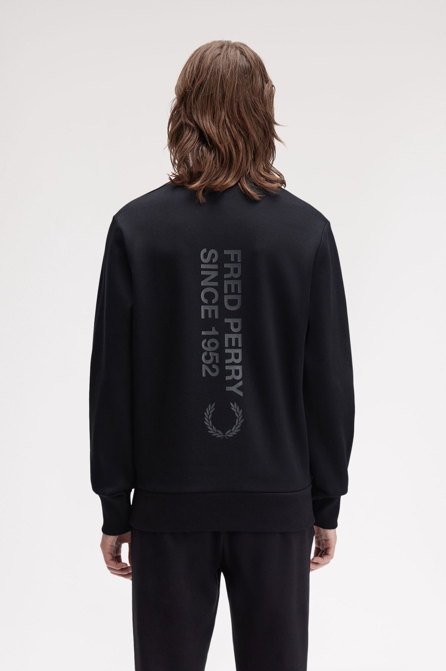Fred Perry Bold Branding Crewneck Sweatshirt Black