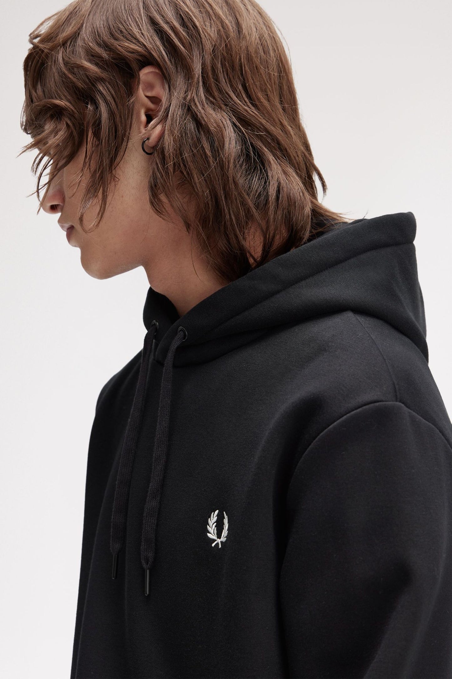 Fred Perry Bold Branding Hooded Sweatshit Black