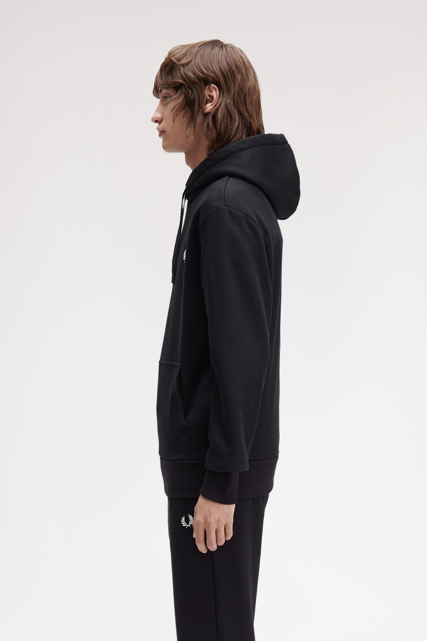 Fred Perry Bold Branding Hooded Sweatshit Black