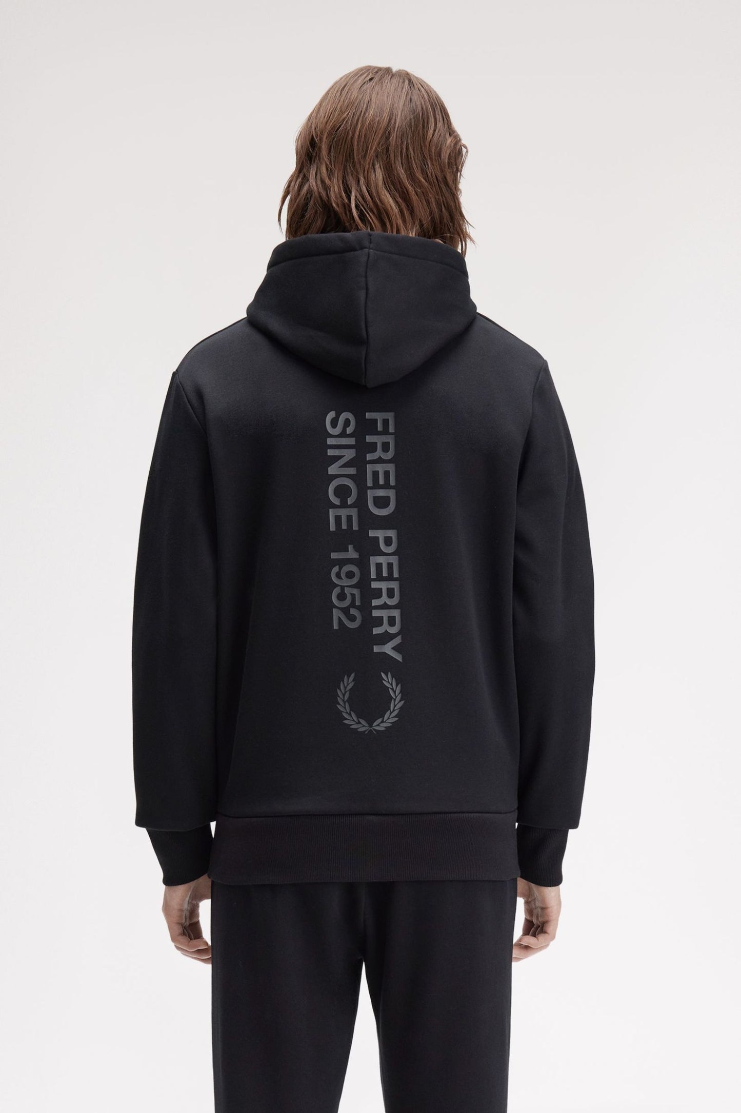 Fred Perry Bold Branding Hooded Sweatshit Black
