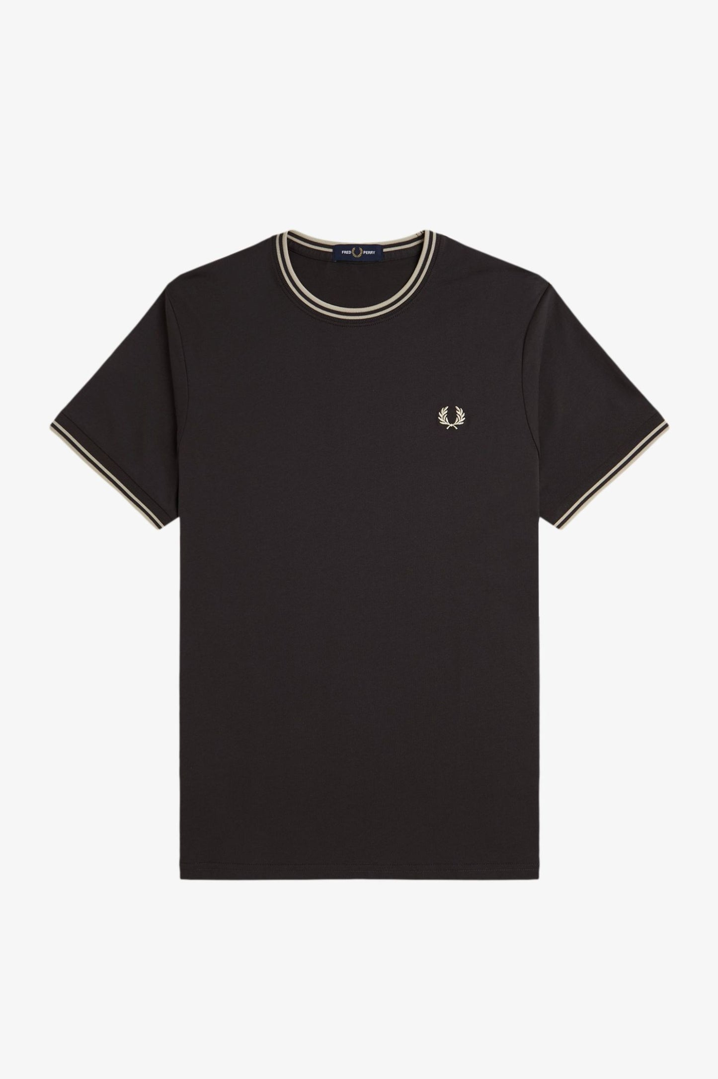 Fred Perry Twin Tipped T-Shirt Anchor Grey / Oatmeal