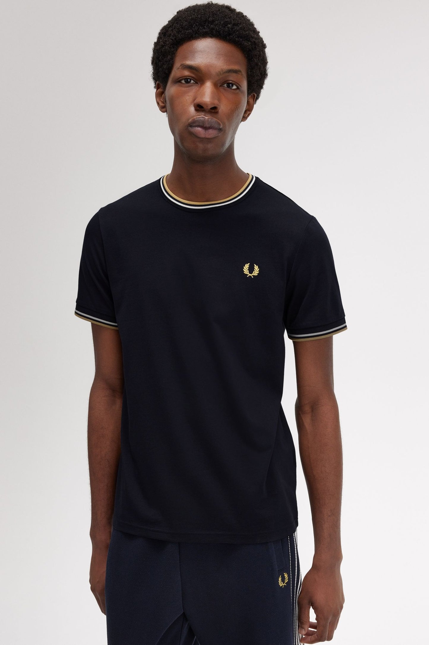 Fred Perry Twin Tipped T-Shirt Navy / Ecru / Honey