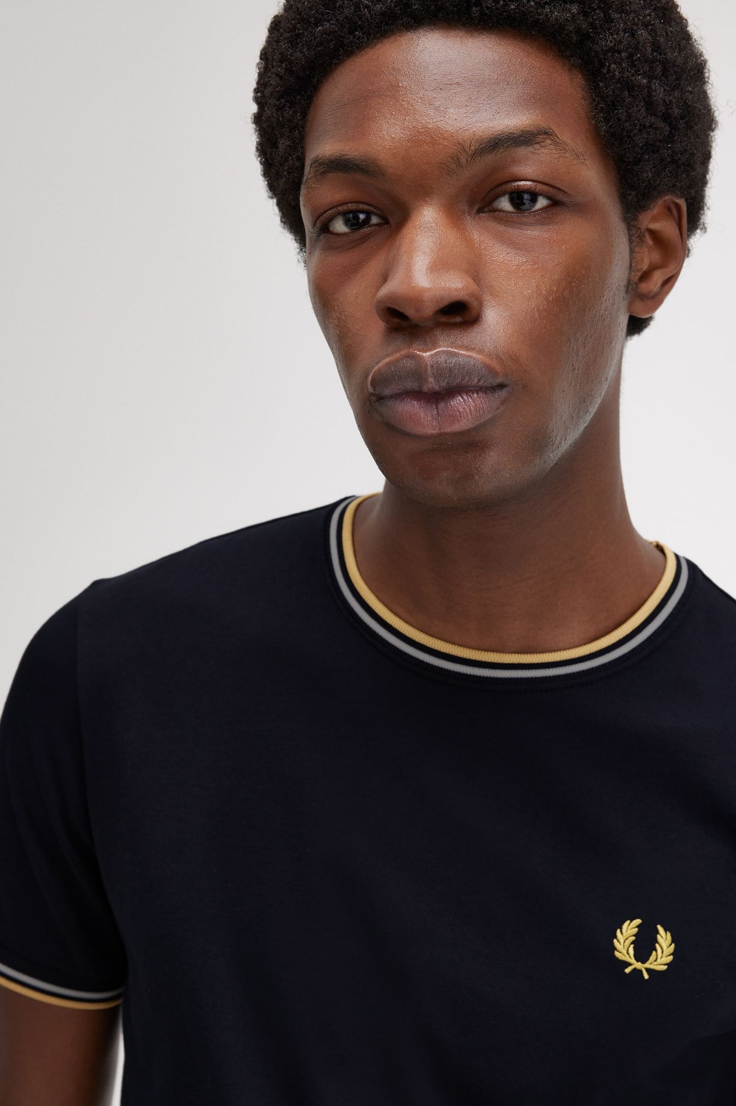 Fred Perry Twin Tipped T-Shirt Navy / Ecru / Honey