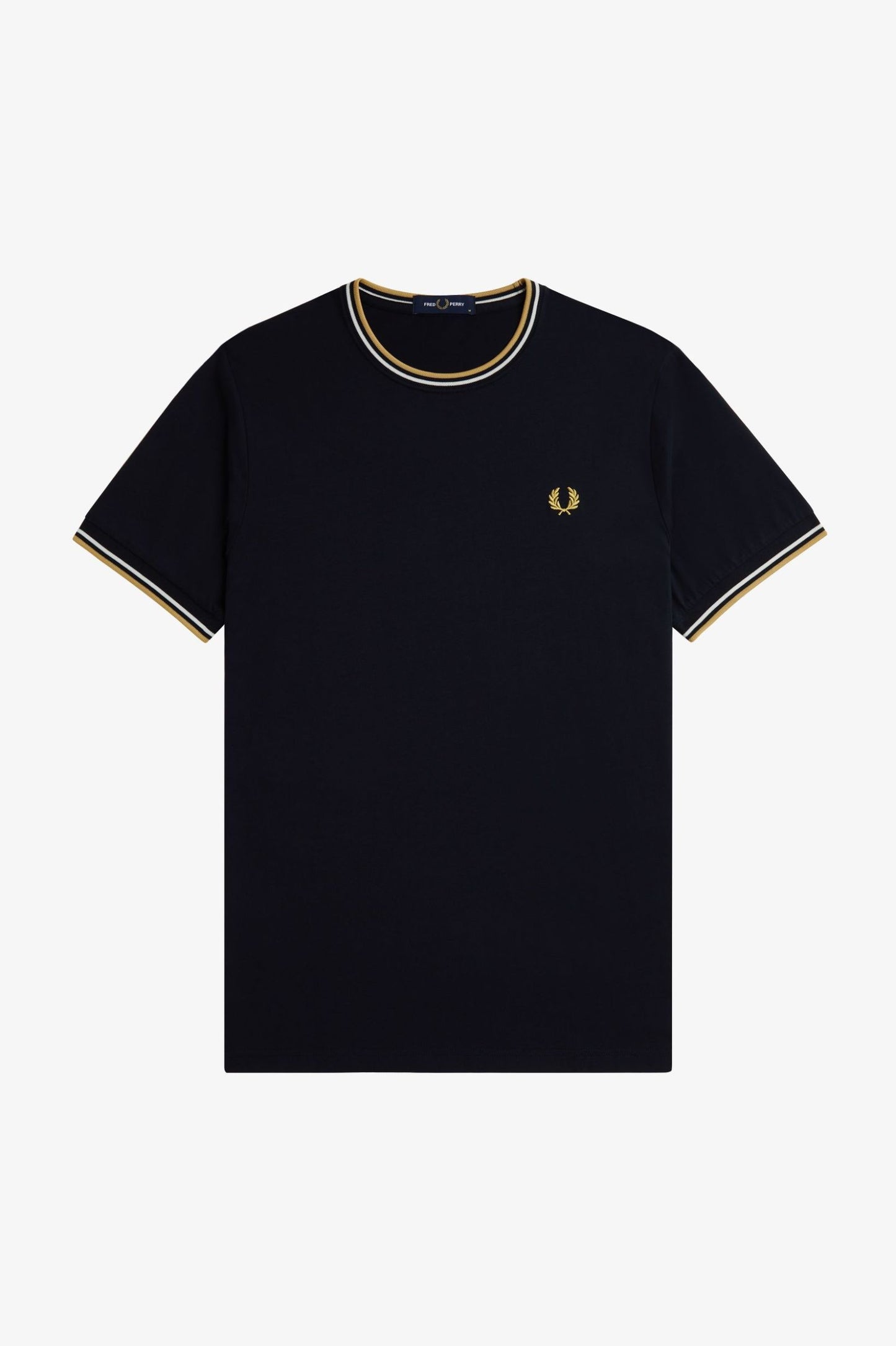 Fred Perry Twin Tipped T-Shirt Navy / Ecru / Honey