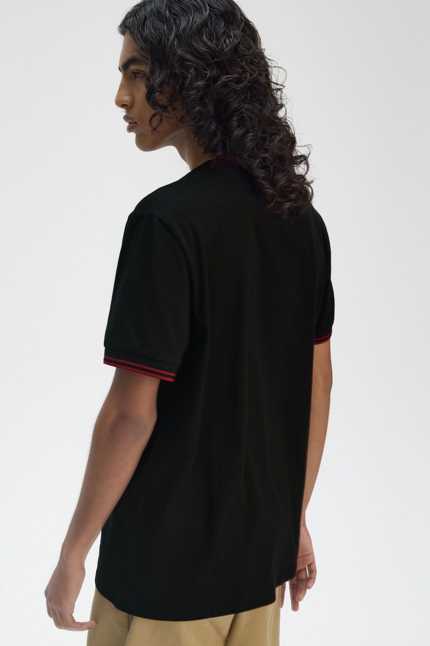Fred Perry Twin Tipped T-Shirt Black / Burned Red