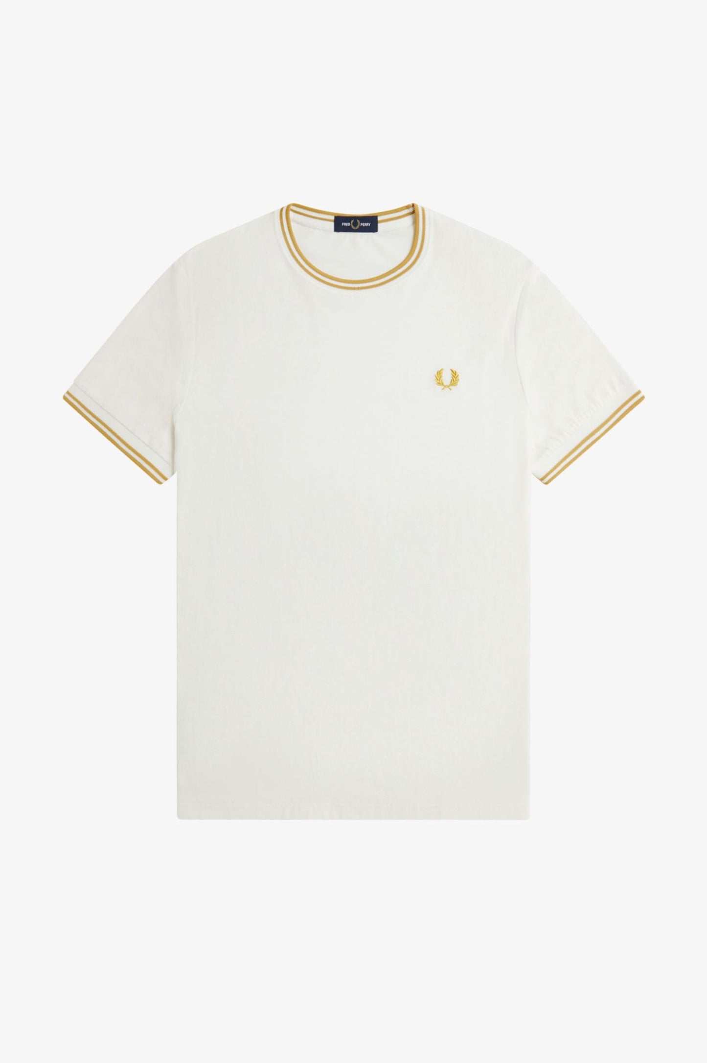 Fred Perry Twin Tipped T-Shirt Snow White / Honeycomb
