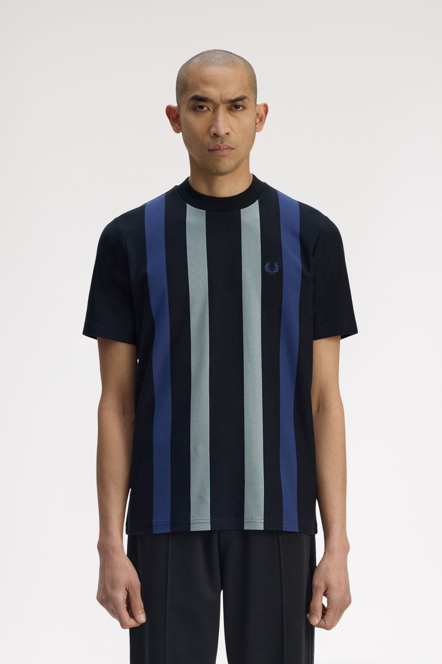Fred Perry Vertical Stripe T-Shirt Black