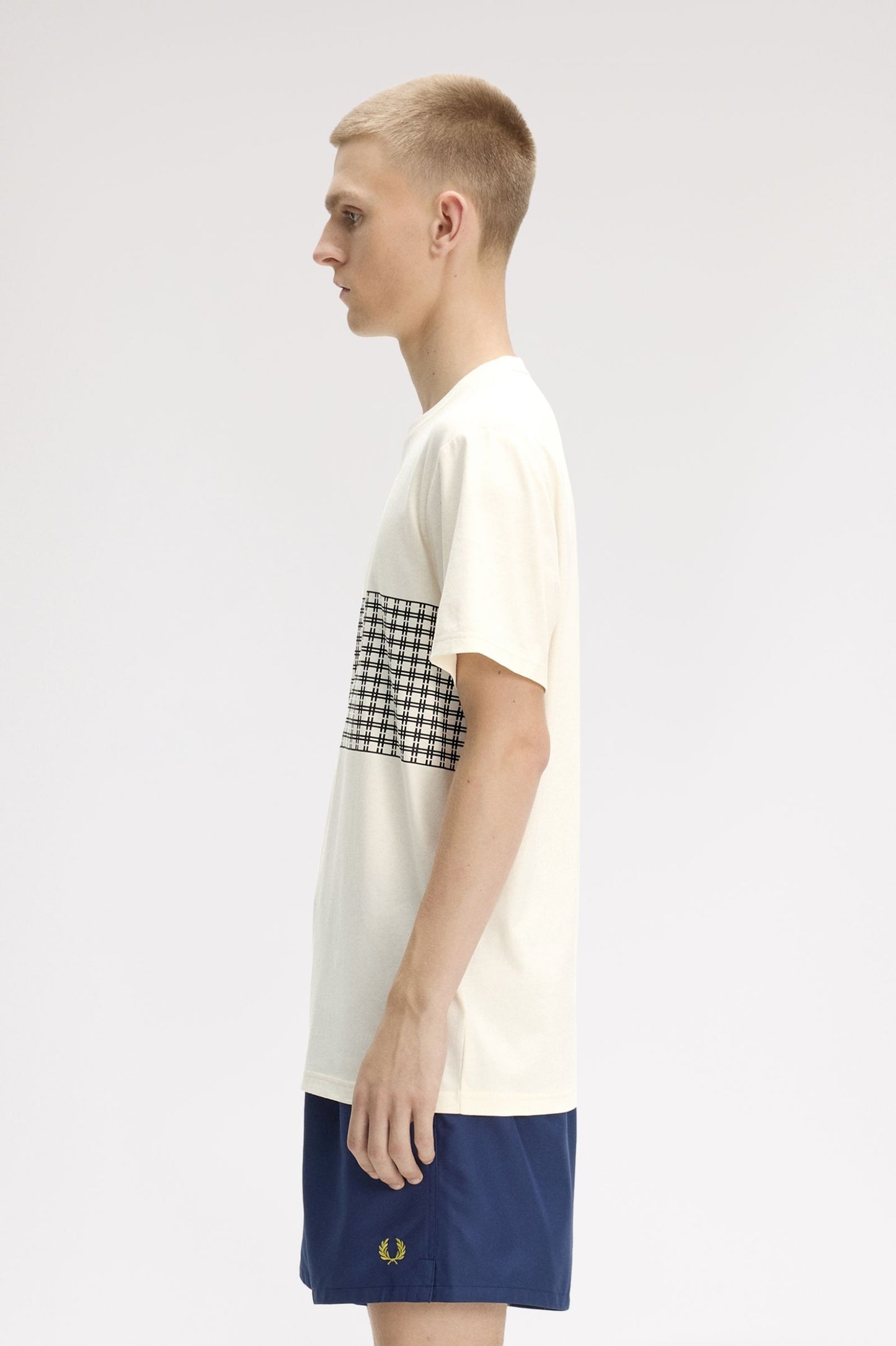 Fred Perry Tennis Net Graphic T-Shirt French Ecru