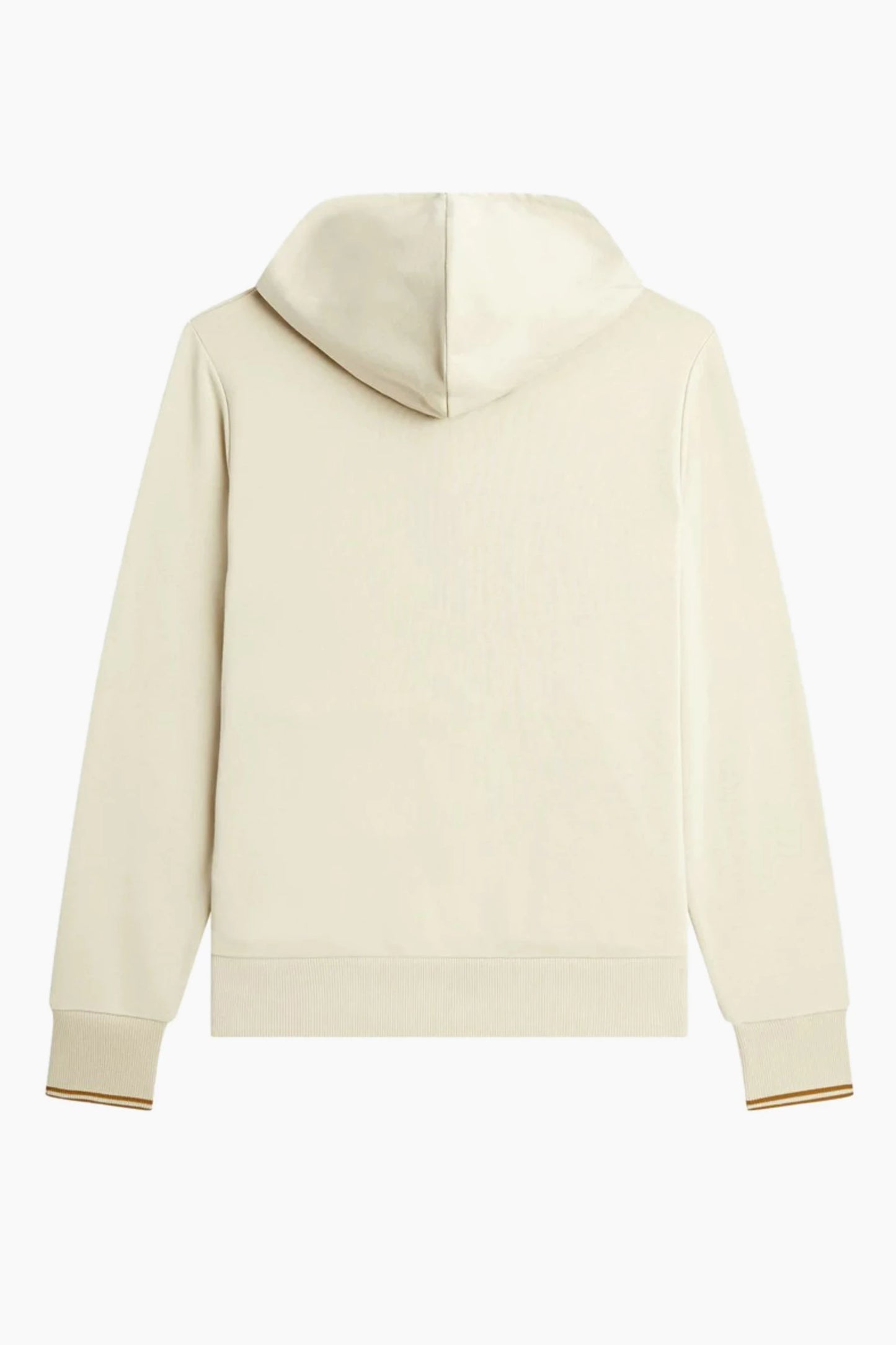 Fred Perry Tipped Hooded Sweatshirt Ecru / Whiskey / Brown