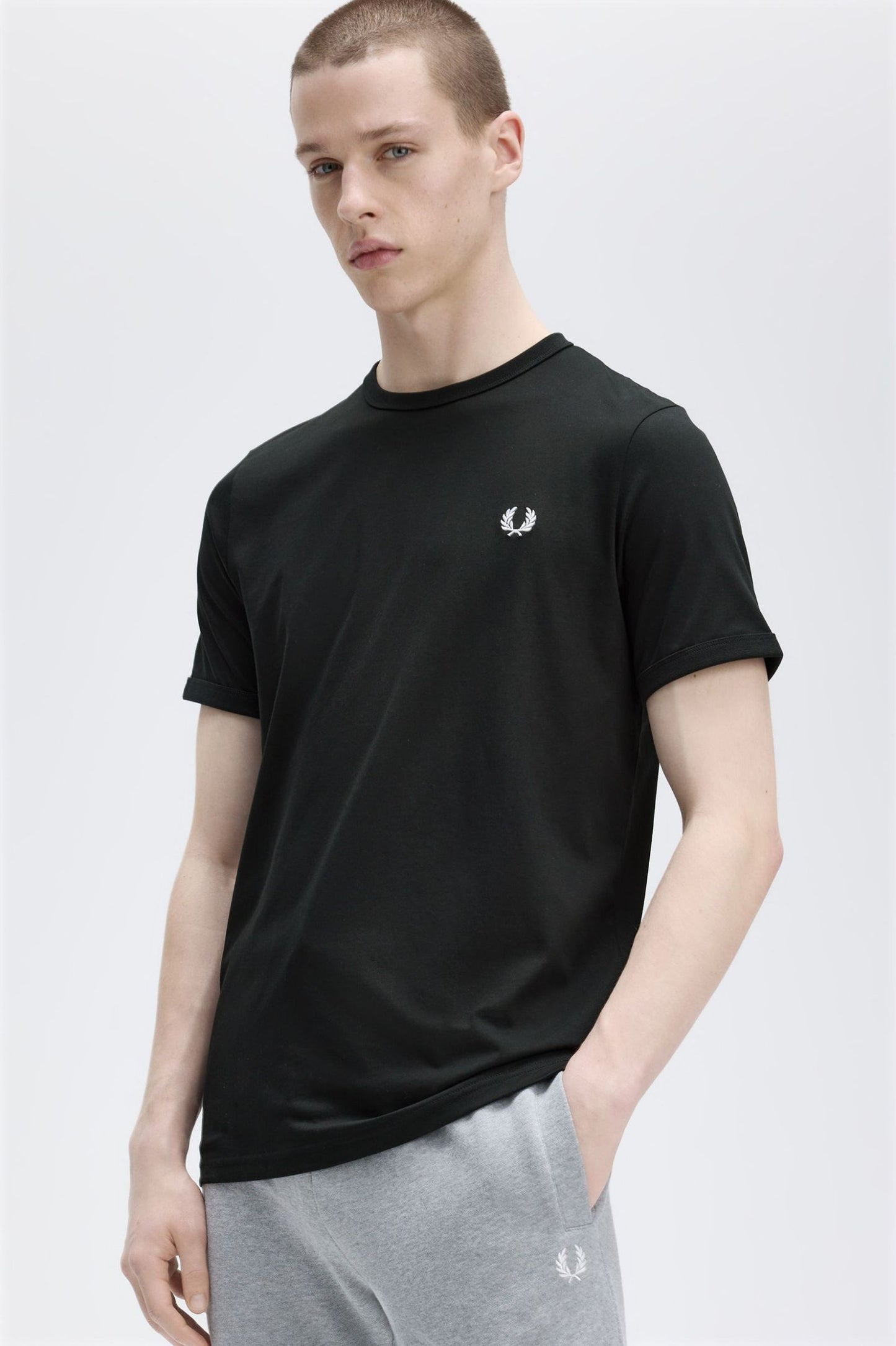 Fred Perry Ringer T-Shirt Black